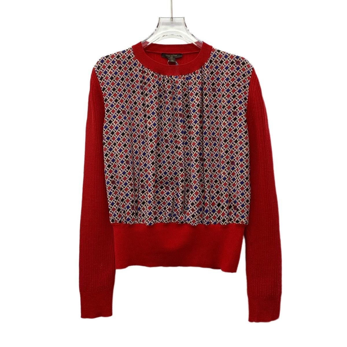 Louis Vuitton Louis Vuitton Red Geometric Long Sleeve Knit Sweater K26WX Size M / US 6-8 / IT 42-44 - 1 Thumbnail