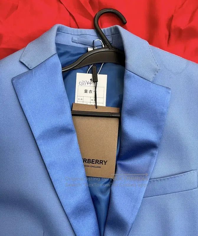 Burberry Burberry Blue Wool Winter Blazer for Men. Size US L / EU 52-54 / 3 - 3 Thumbnail