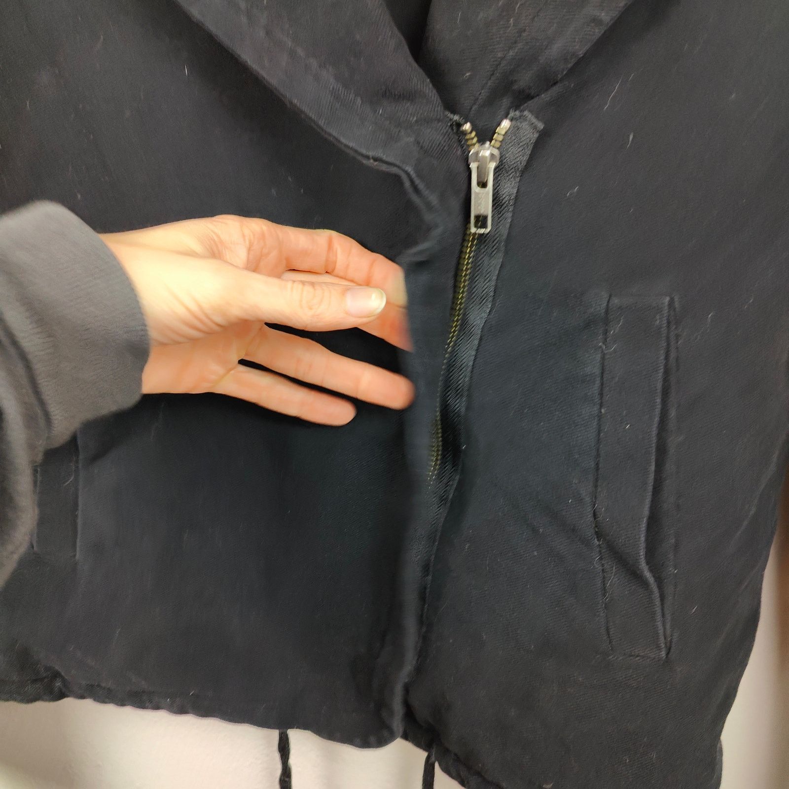 James Perse Standard James Perse Knit Moto Jacket Womens XS 0 Black Size XS / US 0-2 / IT 36-38 - 4 Thumbnail