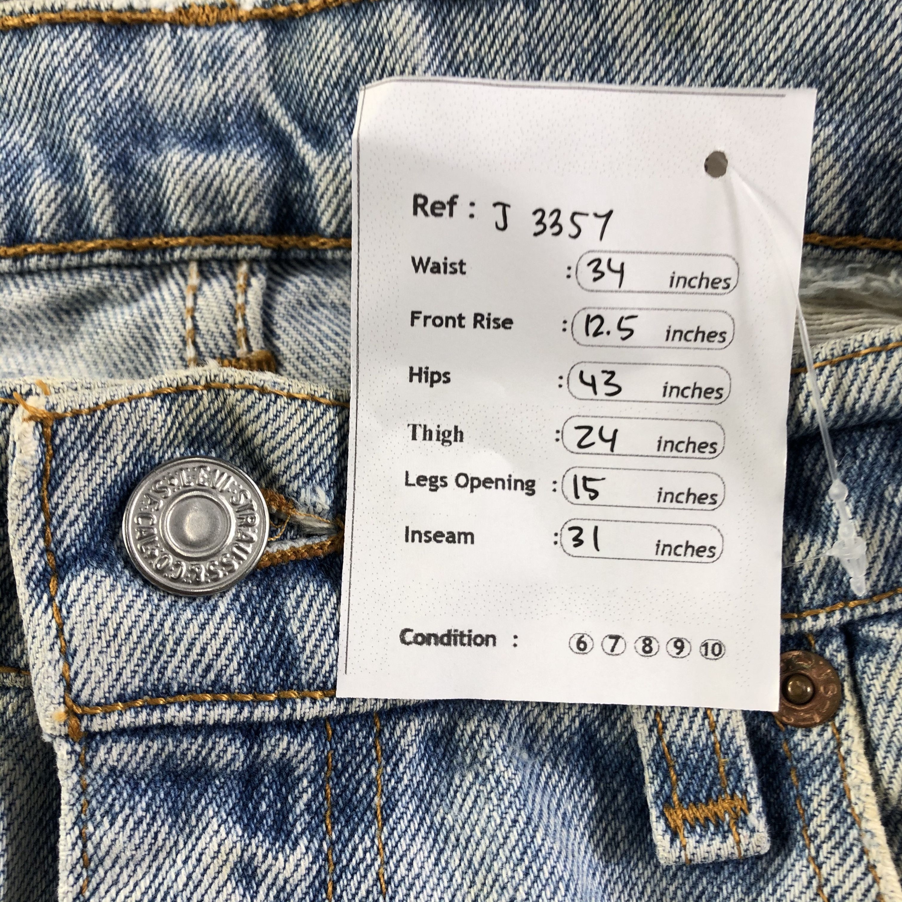 Levi's Vintage Light Wash Levis 505 Jeans-J3357 Size US 34 / EU 50 - 14 Thumbnail