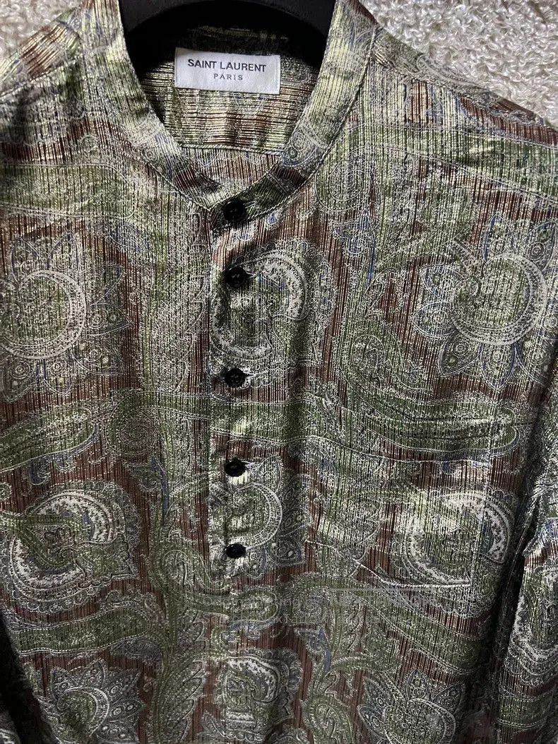 Saint Laurent Paris Saint Laurent Men's Metallic Casual Shirt. Size US S / EU 44-46 / 1 - 3 Thumbnail
