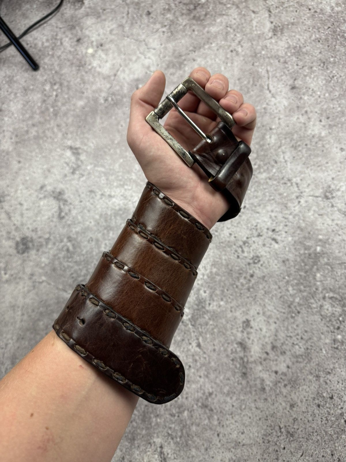 Japanese Brand 00’s NUMBER NINE STYLE BRAIDED LEATHER RARE Y2K BELT VINTAGE Size ONE SIZE - 5 Thumbnail