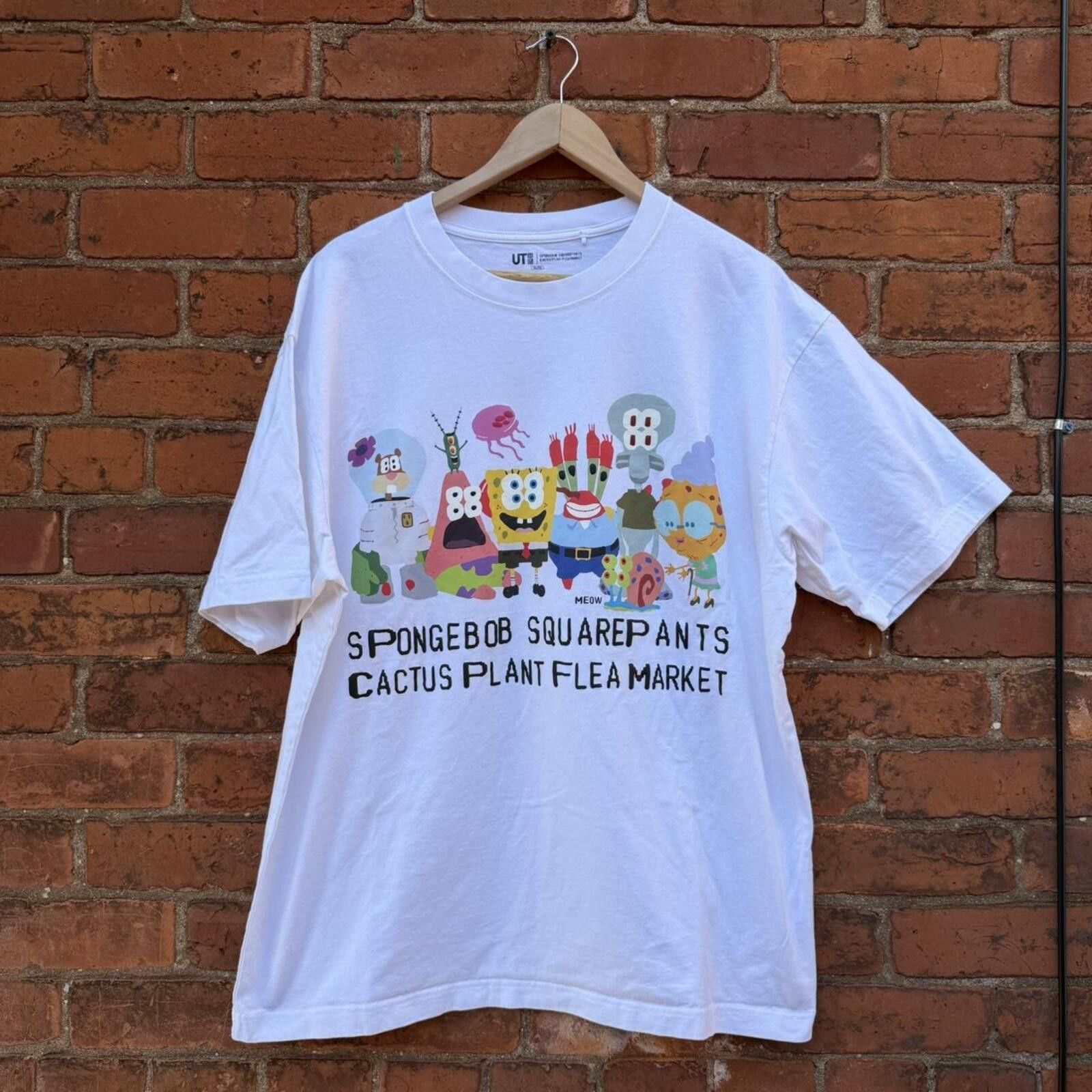 Uniqlo Uniqlo spongebob squarepants cactus plant flea market tshirt Size US XL / EU 56 / 4 - 1 Thumbnail