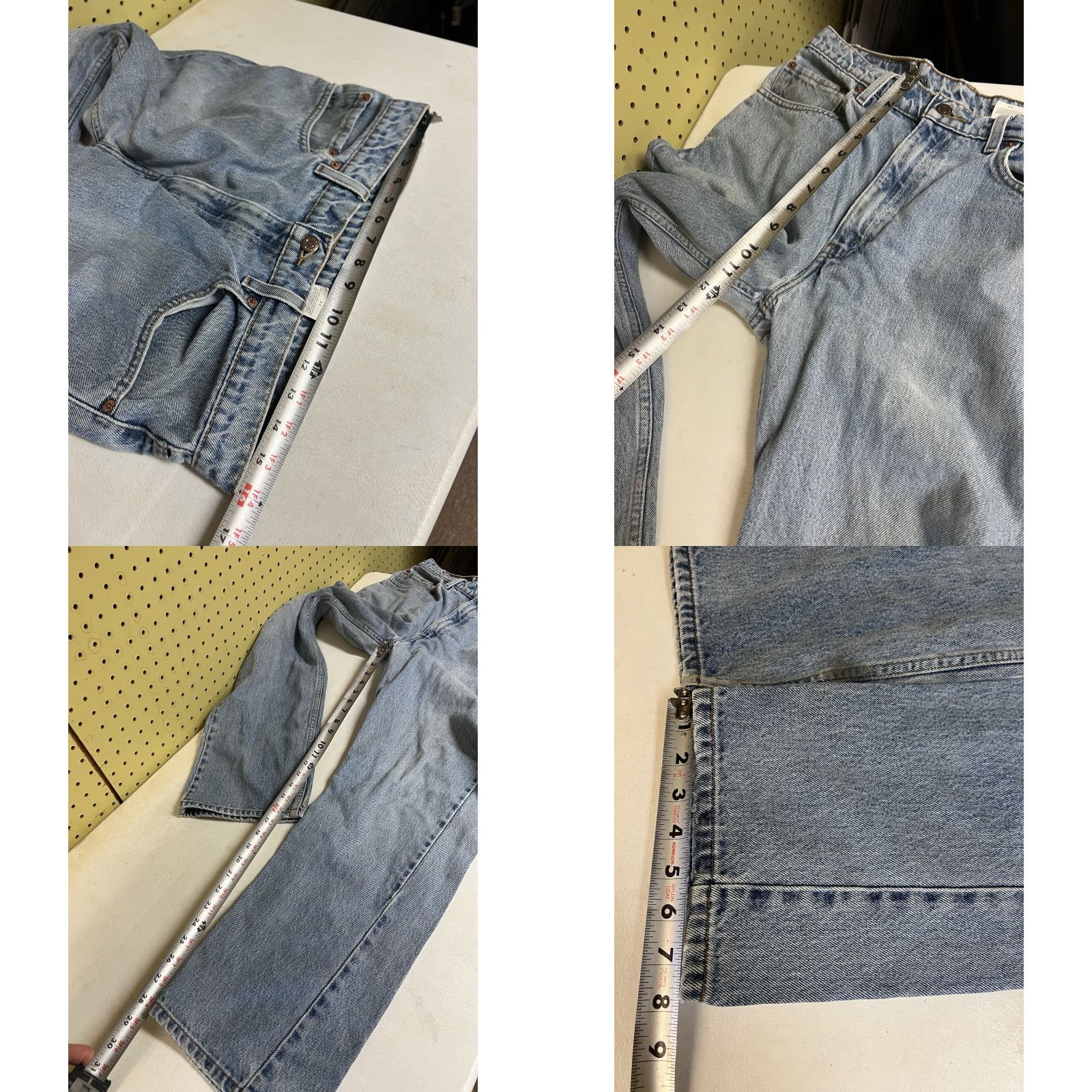 Levi's VINTAGE Levi's Jeans Mens 32x30 Blue 505 Regular Fit Straight Leg Distressed Size US 32 / EU 48 - 8 Thumbnail