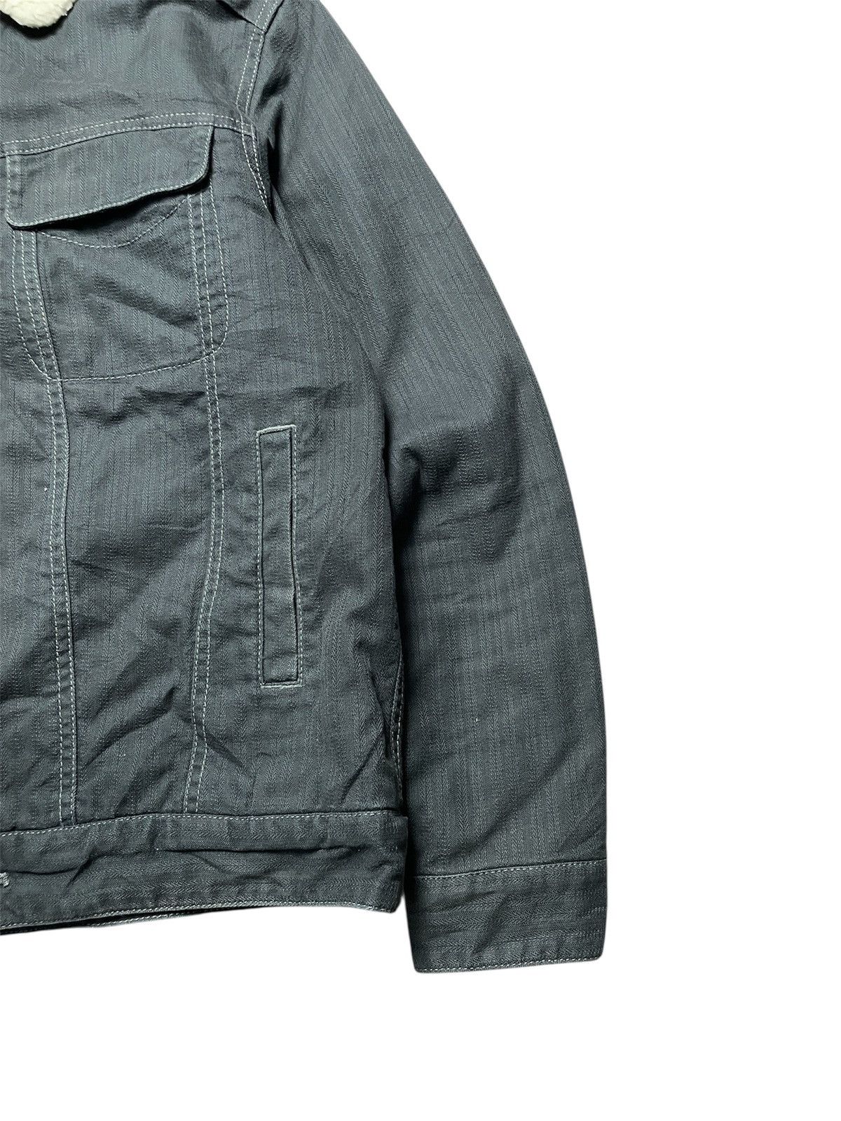 If Six Was Nine 2000’s Back Number - Assymetrical Denim Sherpa Jacket Size US M / EU 48-50 / 2 - 2 Thumbnail