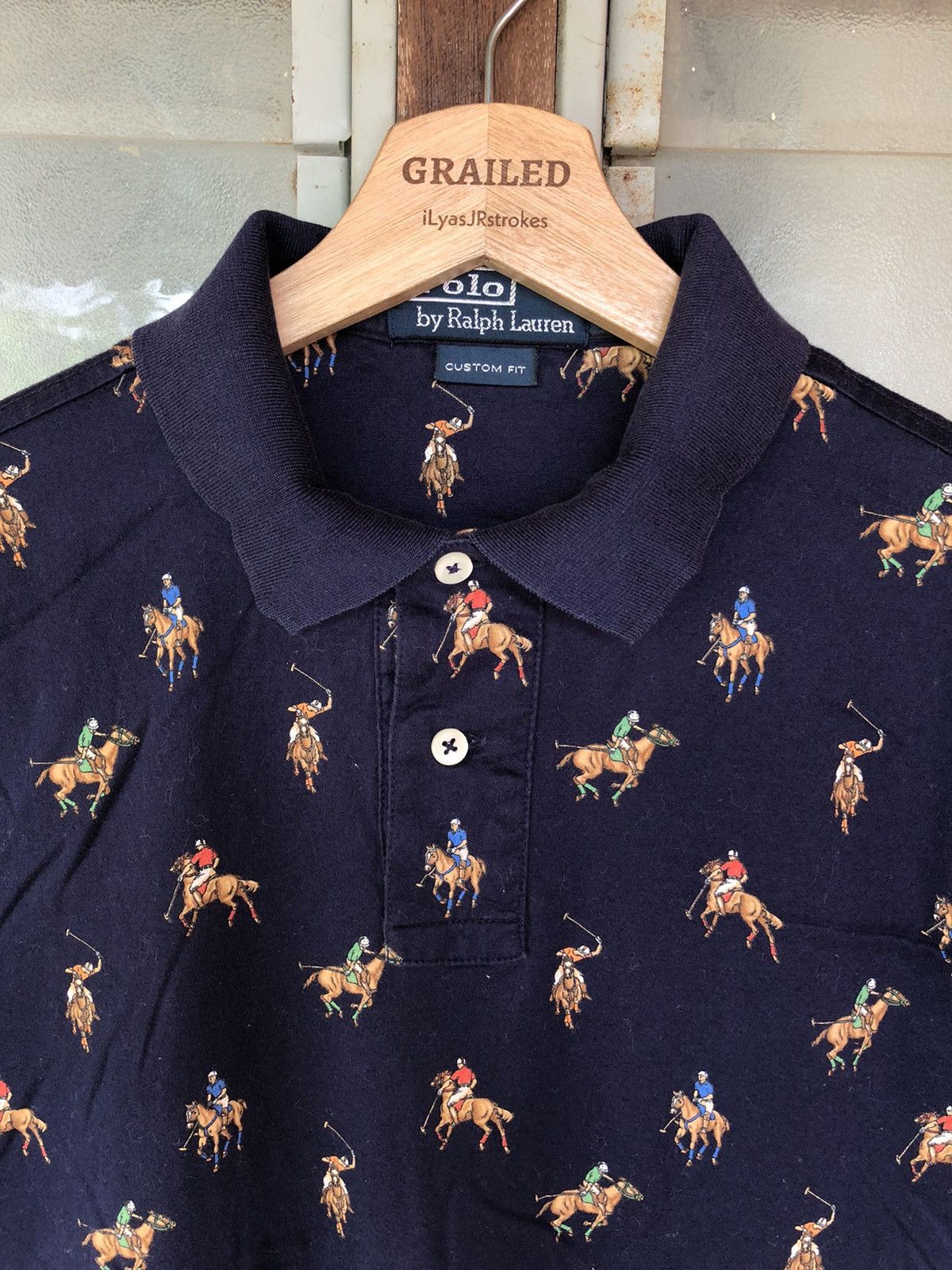 Polo Ralph Lauren Vintage Polo Ralph Lauren Horse Logo Overprint Collar Tee Size US M / EU 48-50 / 2 - 3 Thumbnail