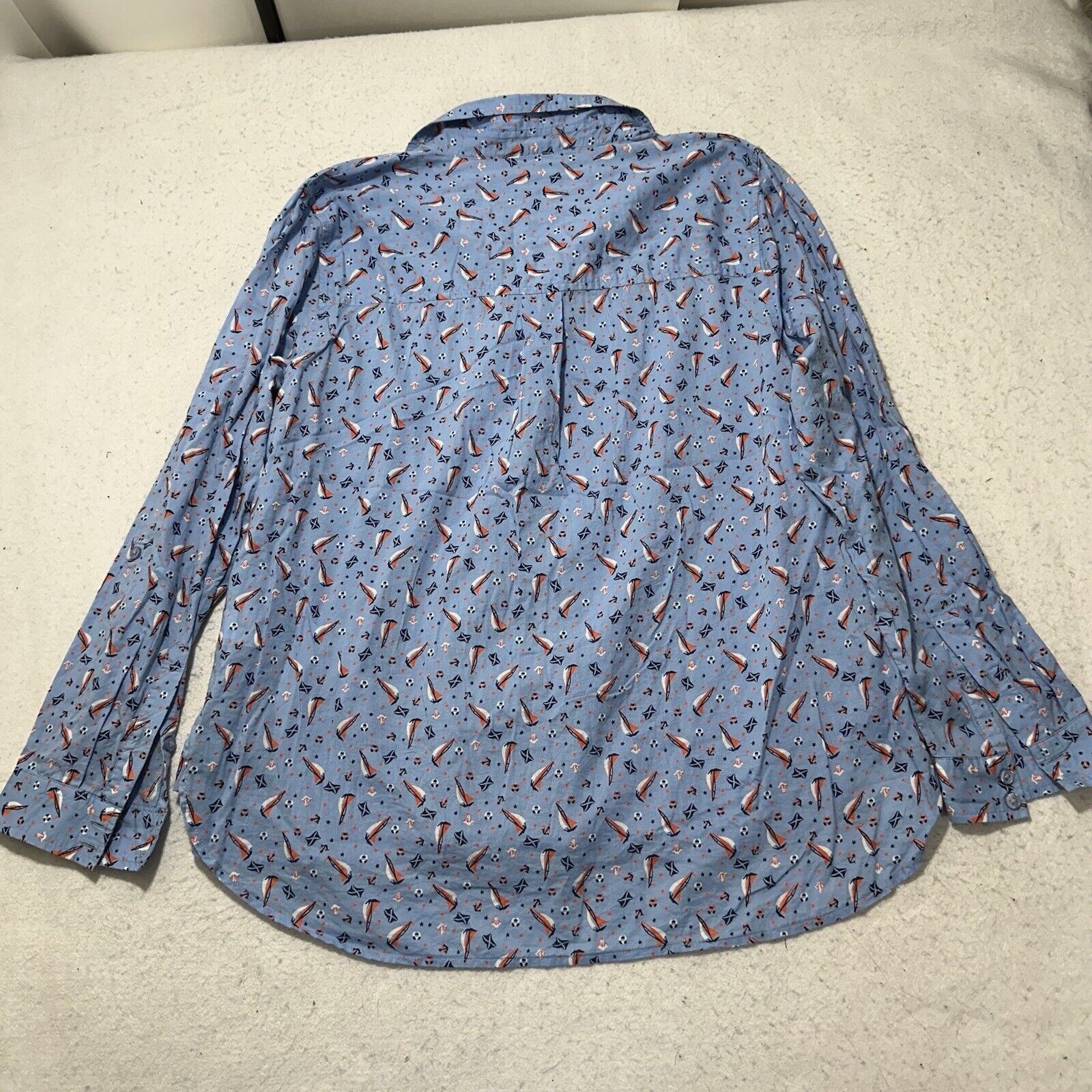 Gloria Vanderbilt Gloria Vanderbilt XL Sleepwear Button Up Shirt Boat Pattern Size XL / US 12-14 / IT 48-50 - 10 Thumbnail