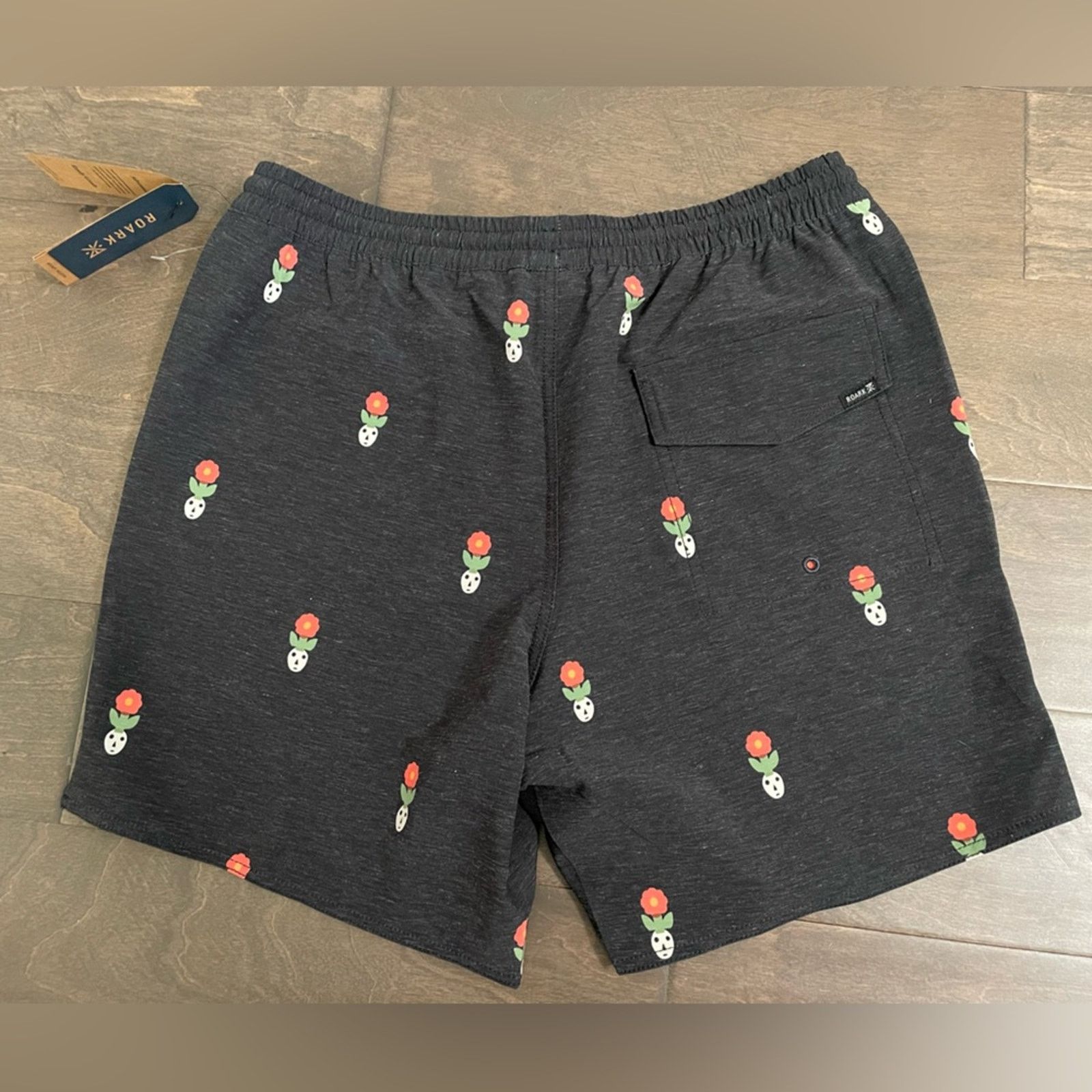 Roark Roark Men Small Shorey Deep Roots Shorts Black AOP Size US 30 / EU 46 - 6 Thumbnail