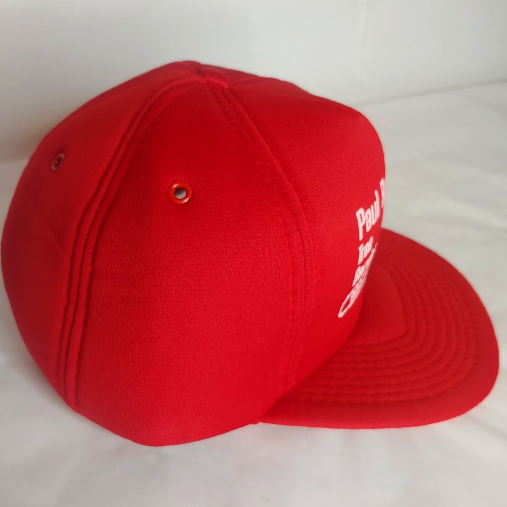 Vintage VINTAGE San Sun Paul Bunyan Tree Service Cap Foam Trucker Snap Back Red Hat Chainsaw Adjustable Men Hat Size ONE SIZE - 2 Thumbnail