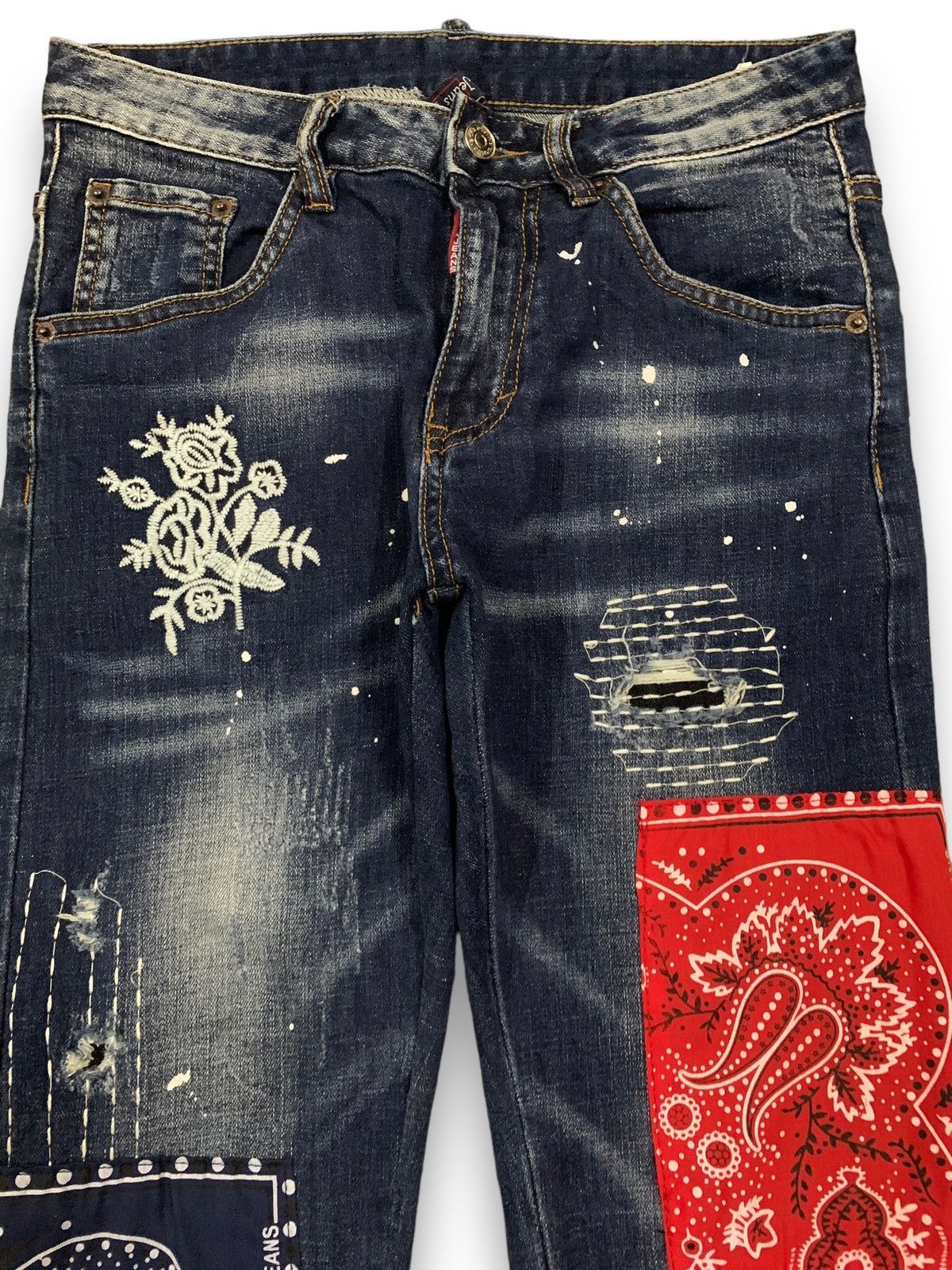 Kapital Vintage Boro Sashiko Bandana Patchwork Jeans like Kapital Size US 29 - 3 Thumbnail