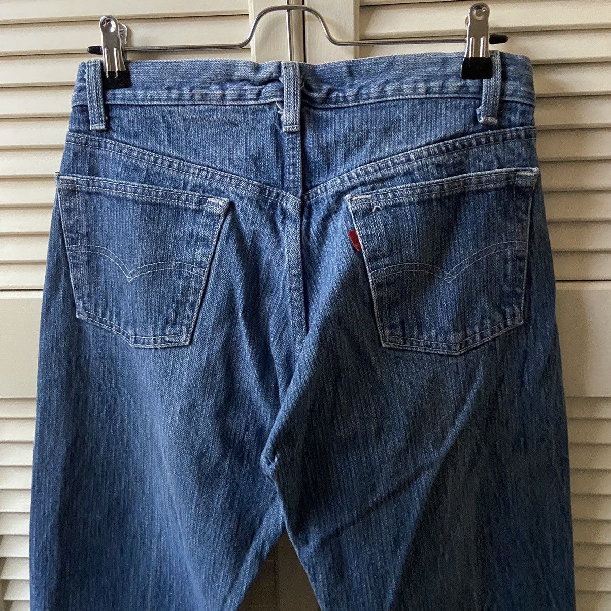 Levi's × Vintage RARE Vintage 80’s Levi’s 501 Herringbone Blue Denim Jeans Size US 29 - 8 Thumbnail