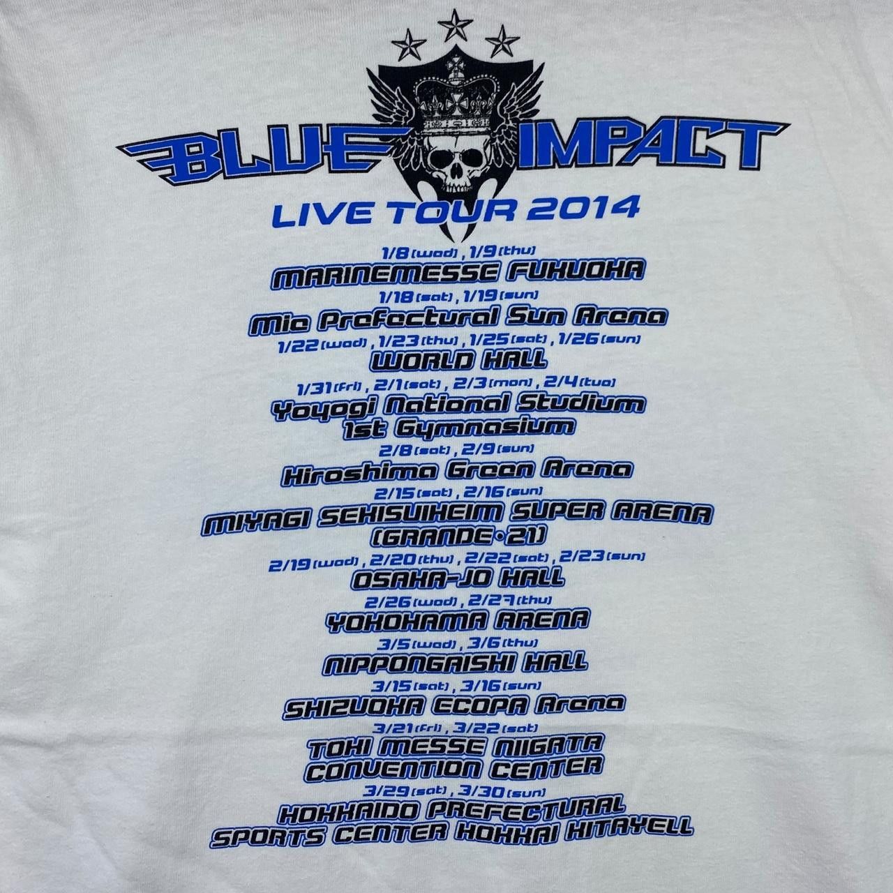 Band Tees J SOUL BROTHERS Exile Tribe Blue Impact 2014 Tour Tee Shirt Size US L / EU 52-54 / 3 - 6 Thumbnail