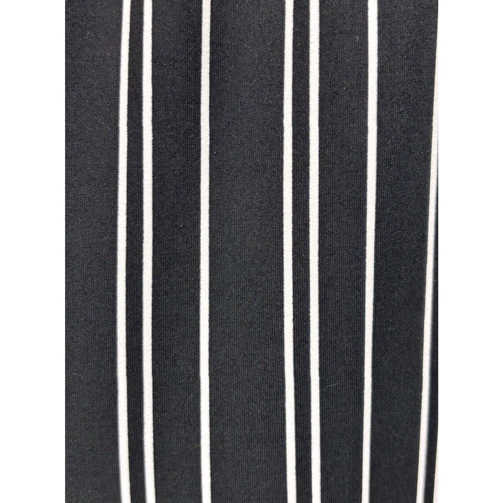 Vintage Chico's Travelers Pull-On Pants Women's 16/18 Black White Stripe Jersey Stretch Wide-Leg Ankle Travel Comfort Womens Size 38" / US 16 / IT 52 - 5 Thumbnail