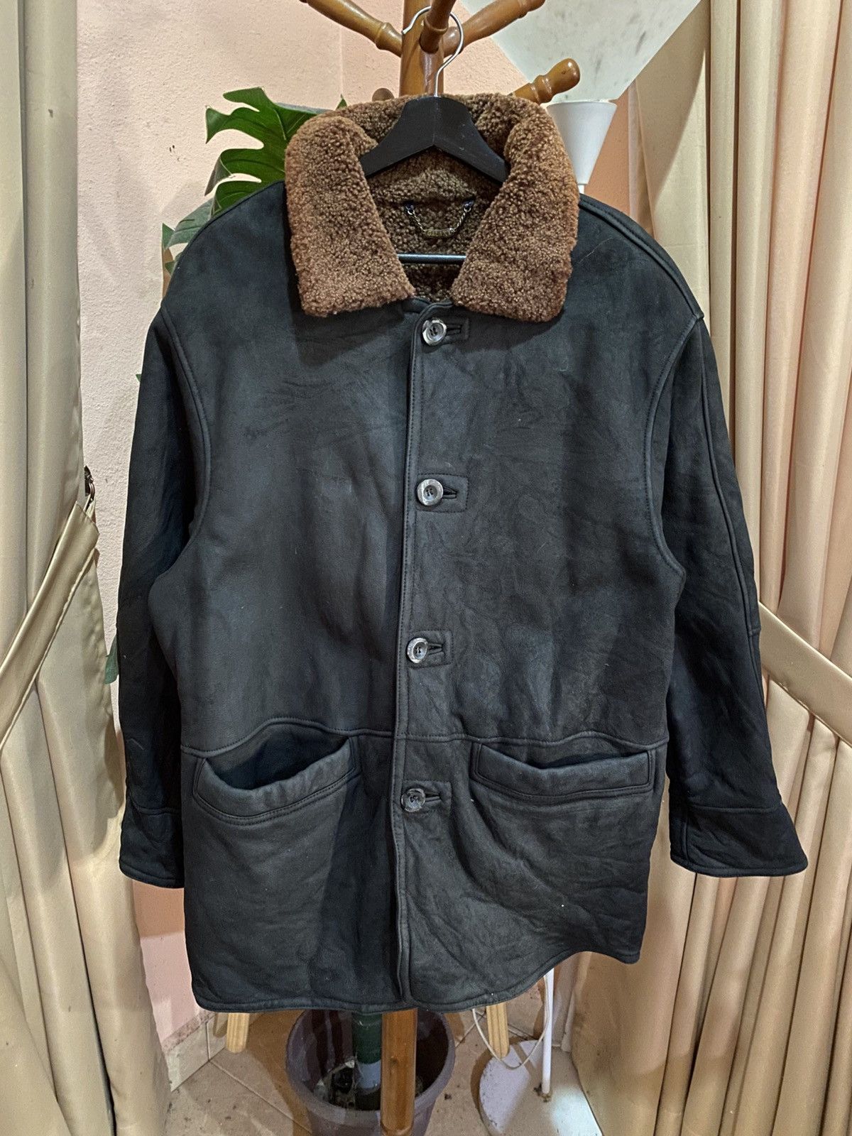 Leather VINTAGE GALAXY SHEARLING LEATHER JACKET Size US M / EU 48-50 / 2 - 1 Thumbnail
