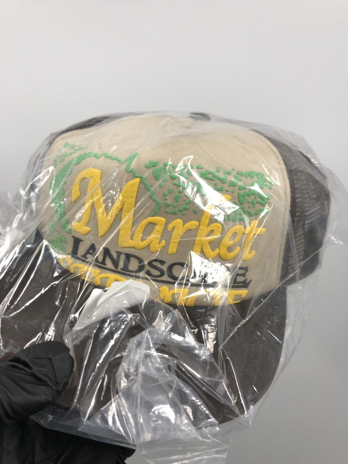 Market Market No Stress Black White Trucker Hat Size ONE SIZE - 4 Thumbnail