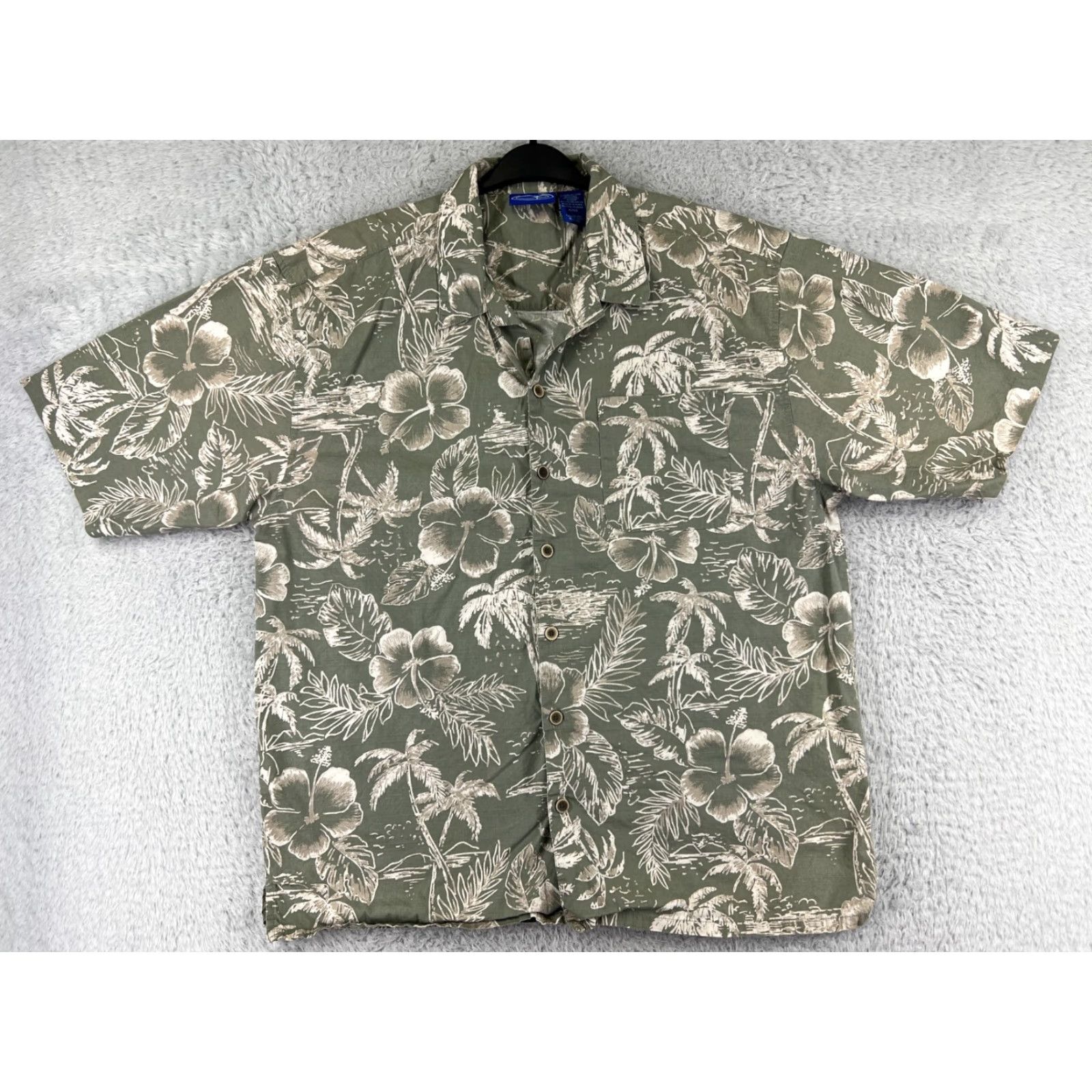 Ocean Pacific Ocean Pacific Shirt Men XL Green Beach Hawaiian Button-Up Size US XL / EU 56 / 4 - 2 Thumbnail