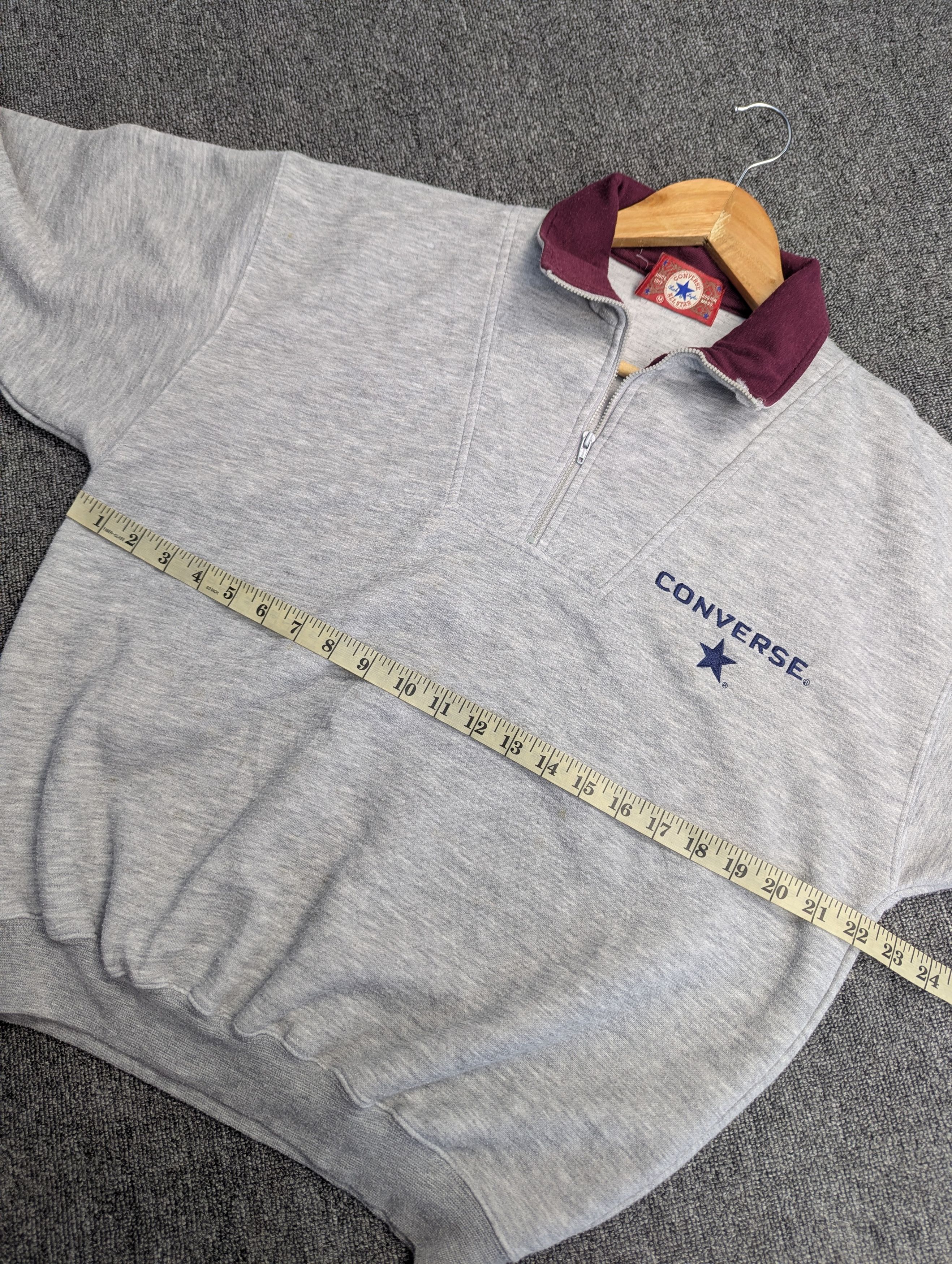 Converse Vintage 90s Converse Halfzipper Jumper Sweatshirt Size US M / EU 48-50 / 2 - 10 Thumbnail