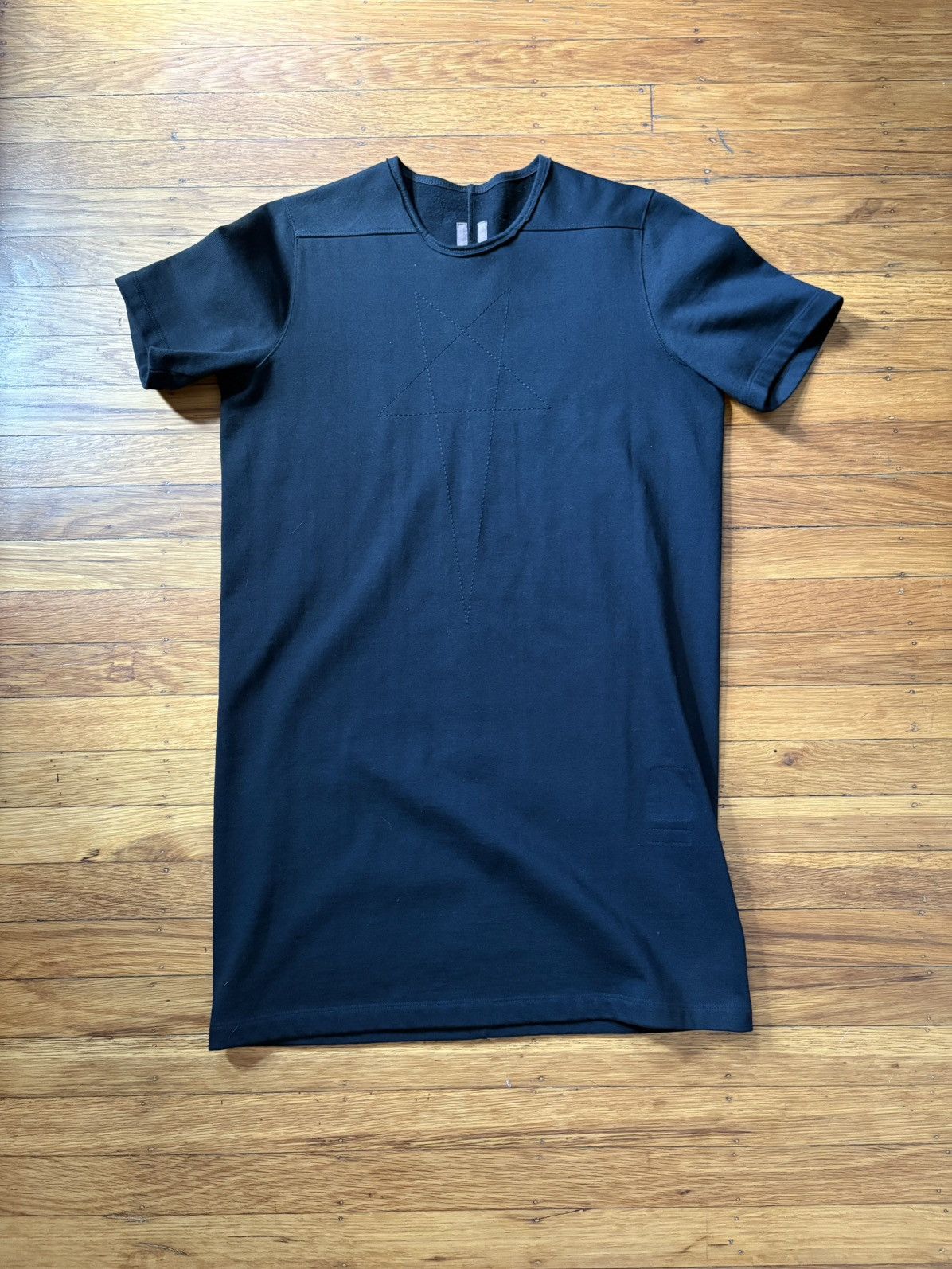 Pre-owned Rick Owens Pentagram Level Tee In Black