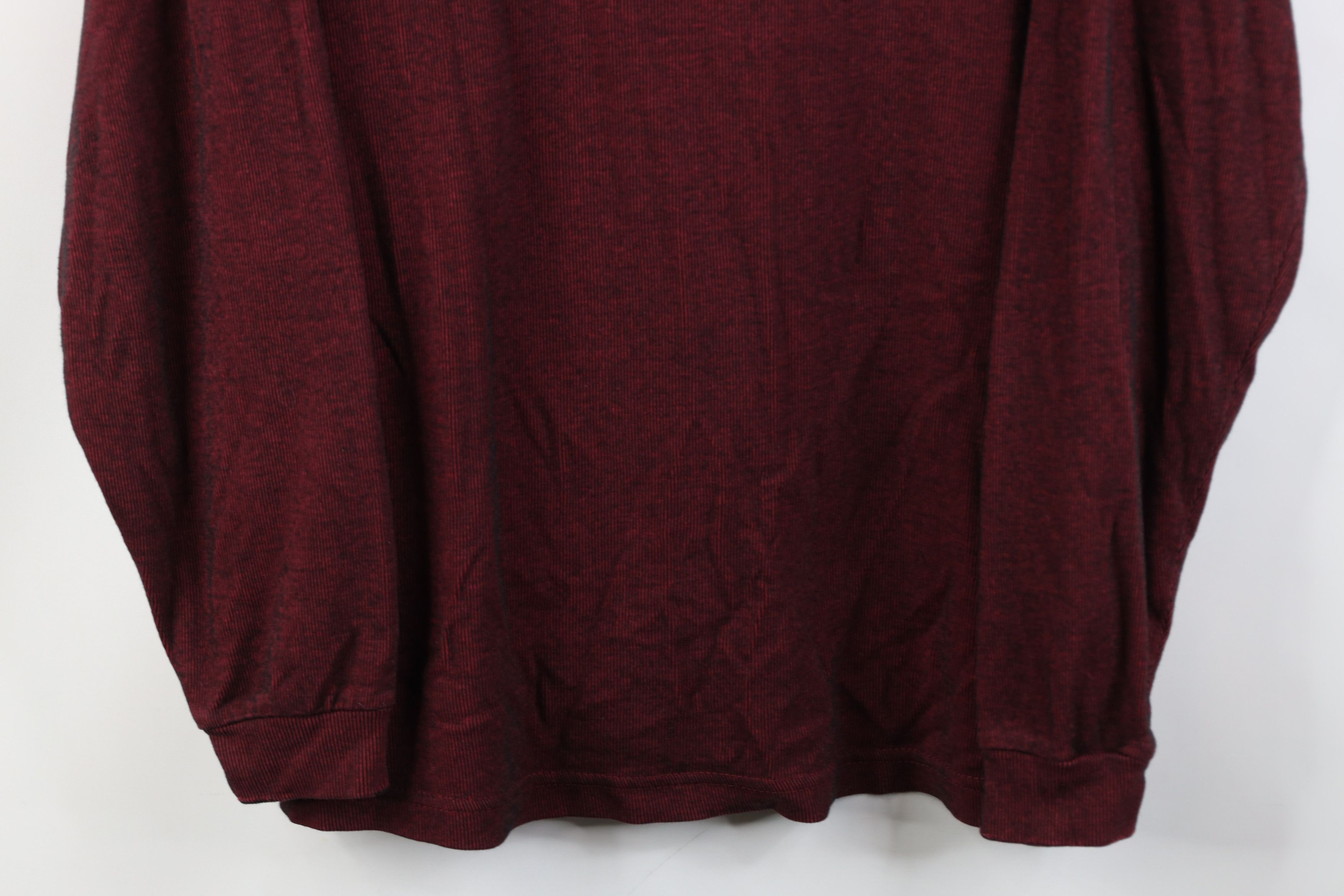 Vintage Vintage 90s Streetwear Ribbed Knit Mock Neck T-Shirt Red Size US M / EU 48-50 / 2 - 3 Thumbnail
