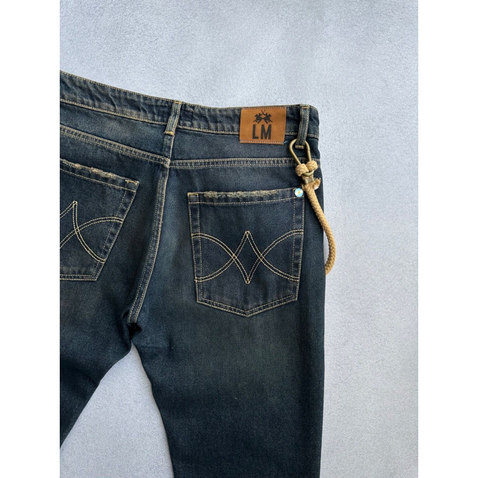 La Martina VTG La Martina Argentina Selvedge Dirty Denim Jeans Size US 33 - 12 Thumbnail