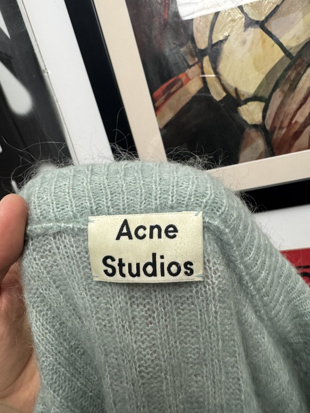 Acne Studios PAW15 Acne Studios Mohair Mint Virdis Sweater Knit Designer Size US M / EU 48-50 / 2 - 4 Thumbnail