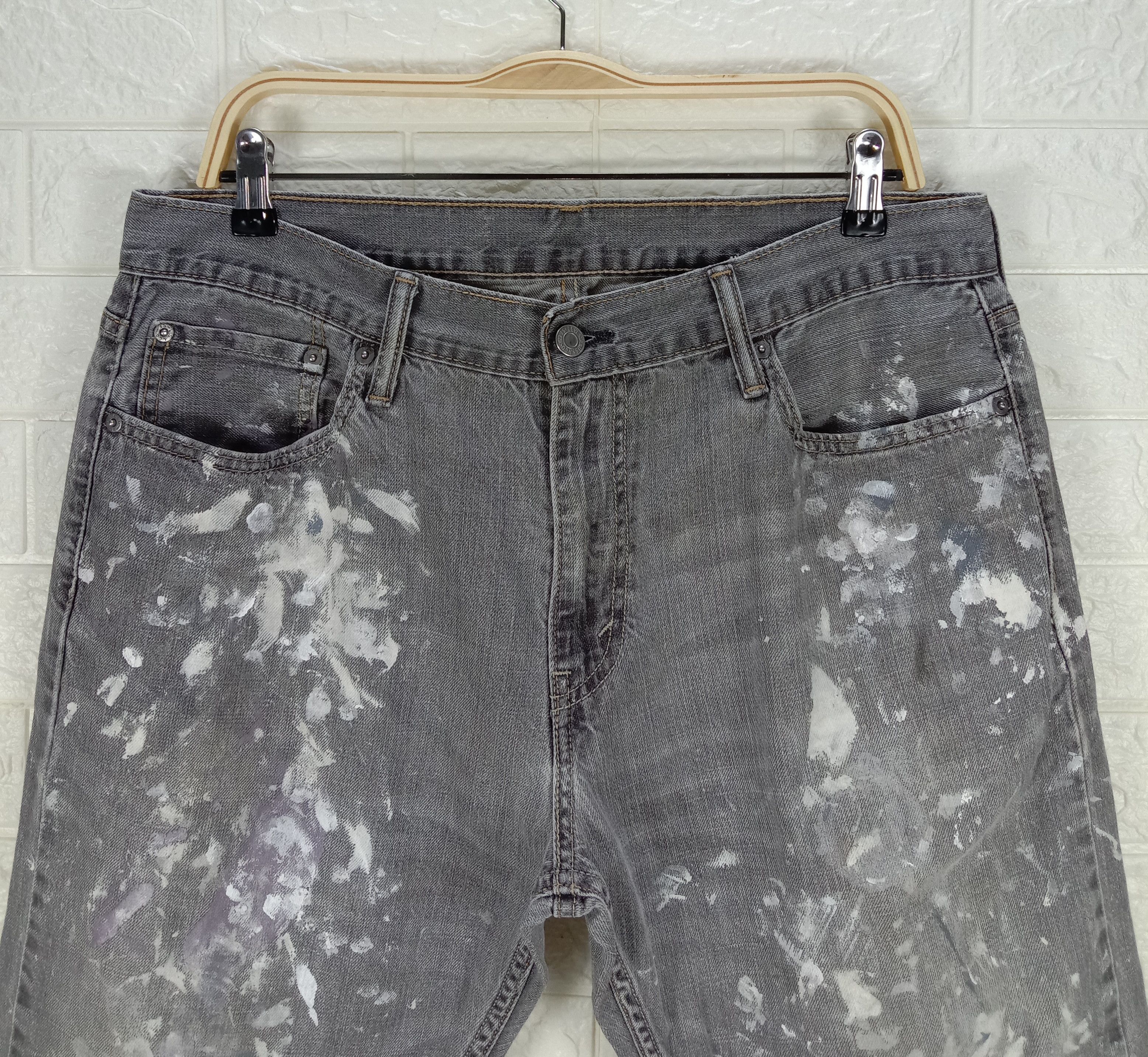Levi's Vintage Levi's 514 Paint Splatter Jeans Straight Fit Denim Size US 34 / EU 50 - 2 Thumbnail