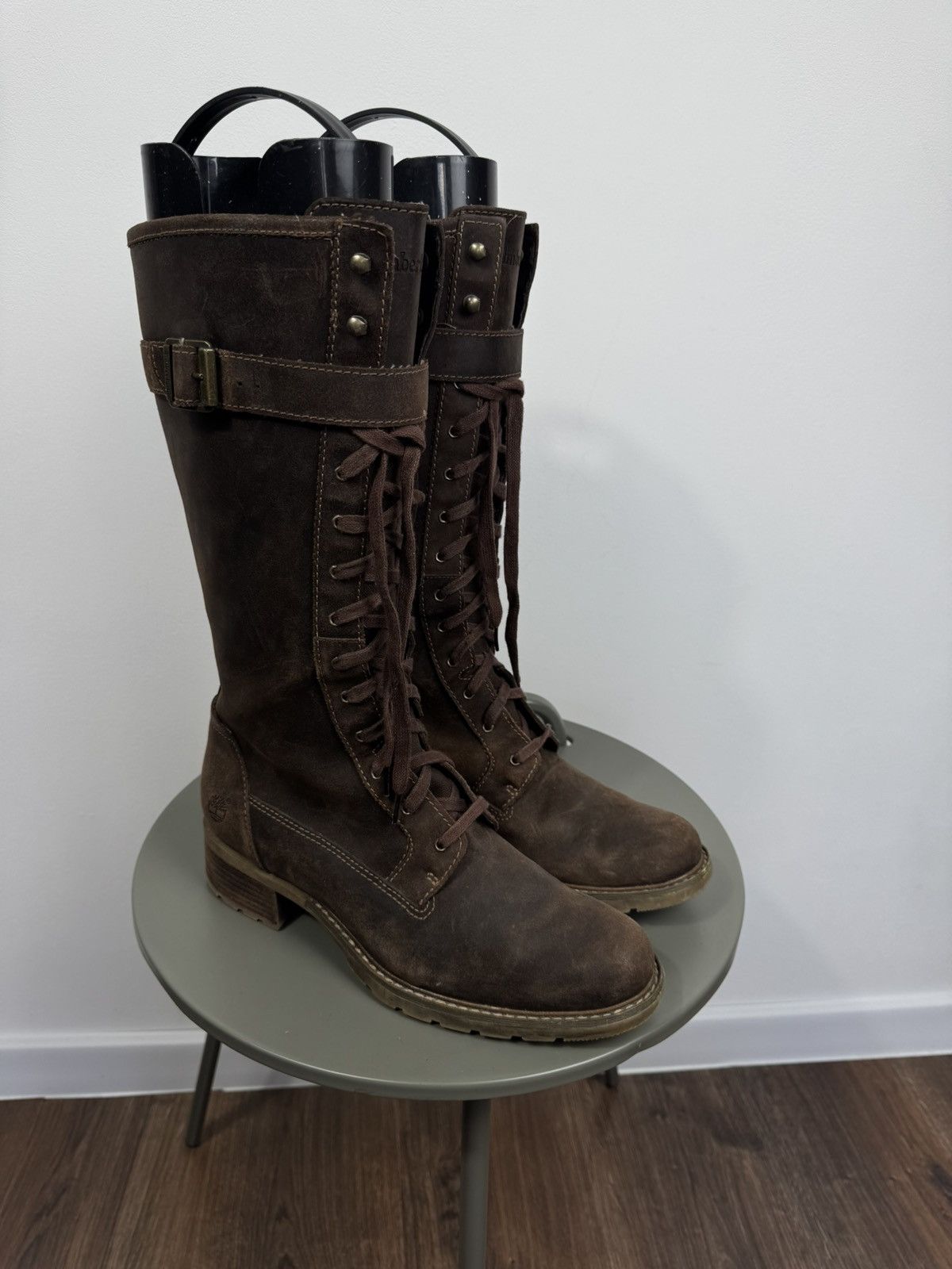 Timberland Timberland Tall Leather Biker Combat Boots Lace Up US10 Size US 10 / IT 40 - 3 Thumbnail