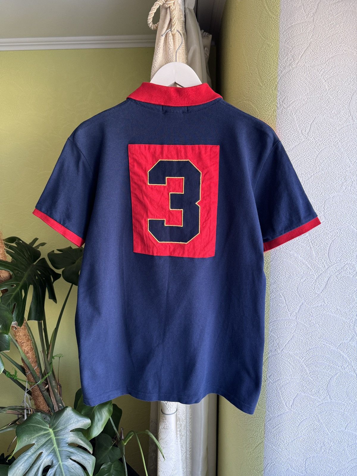 Polo Ralph Lauren Vintage Polo Ralph Lauren New York Number 3 Logo Polo Shirt Size US XL / EU 56 / 4 - 2 Thumbnail