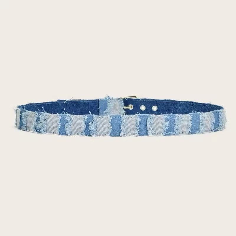 Designer × Japanese Brand × Leather Denim Waist Belt metal buckle Size ONE SIZE - 3 Thumbnail