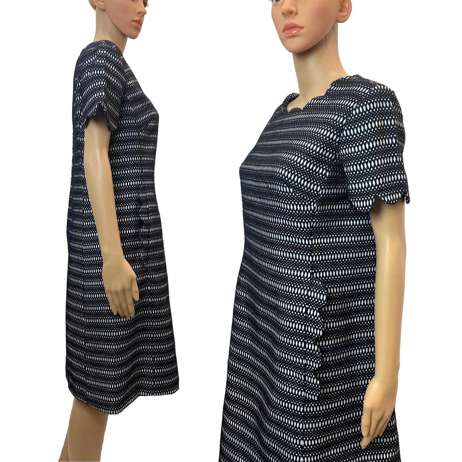 Neiman Marcus × Vintage Vintage 60s Black & White MOD Dress | Neiman Marcus Size M / US 6-8 / IT 42-44 - 6 Thumbnail