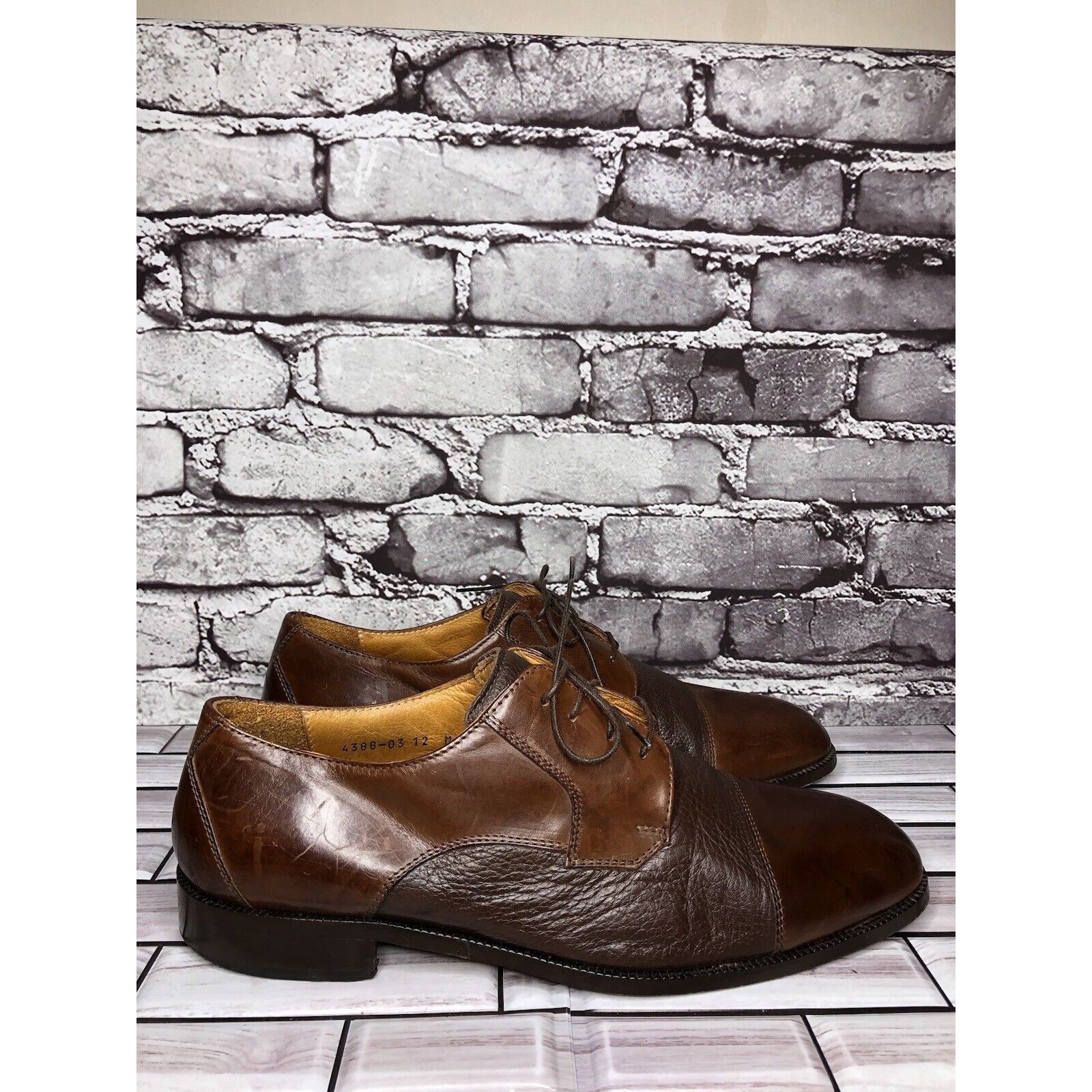 Pronto Uomo Pronto Uomo Firenze Brown Leather Cap Toe Oxfords Dress Shoe Size US 12 / EU 45 - 11 Thumbnail