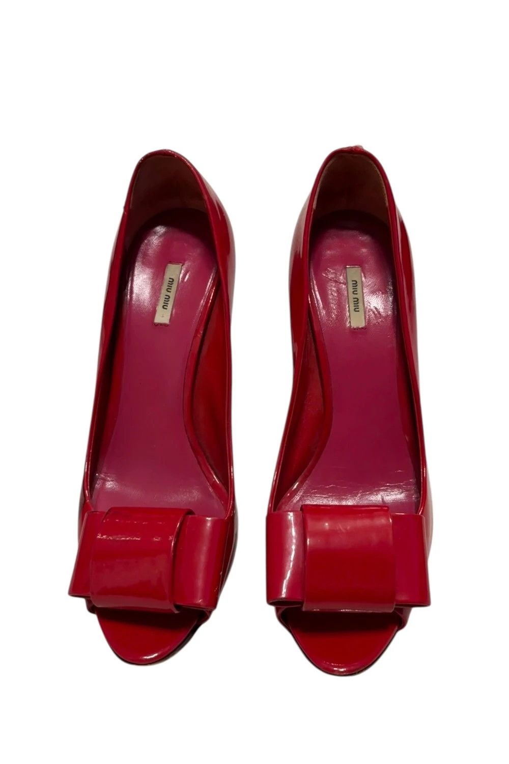 Miu Miu Miu Miu red bow heels Size US 7 / IT 37 - 4 Thumbnail