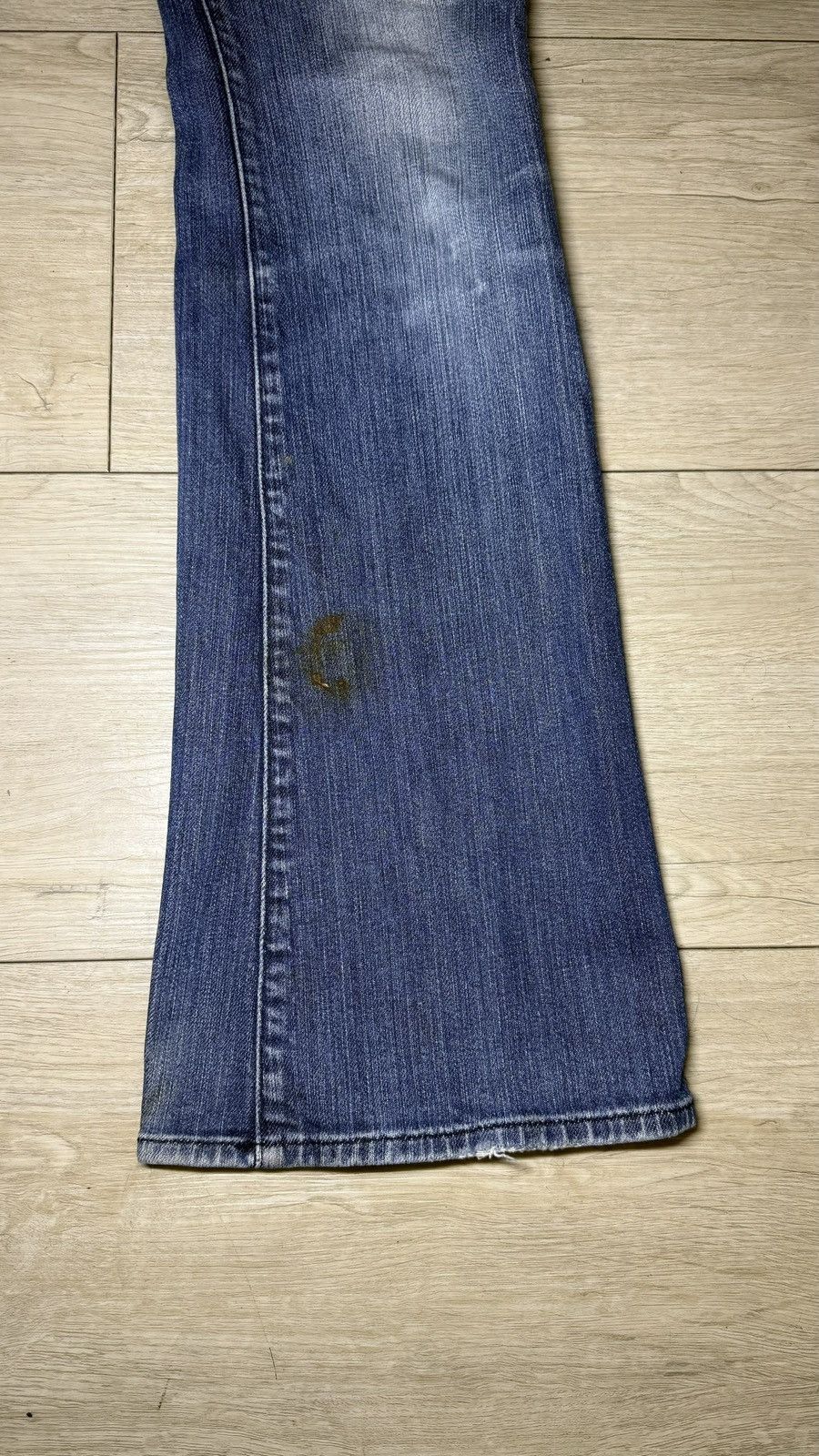 Lucky Brand Y2K 2000s Lucky Brand Low Rise Flared 10 x 30 Denim Jeans Size 32" / US 10 / IT 46 - 3 Thumbnail