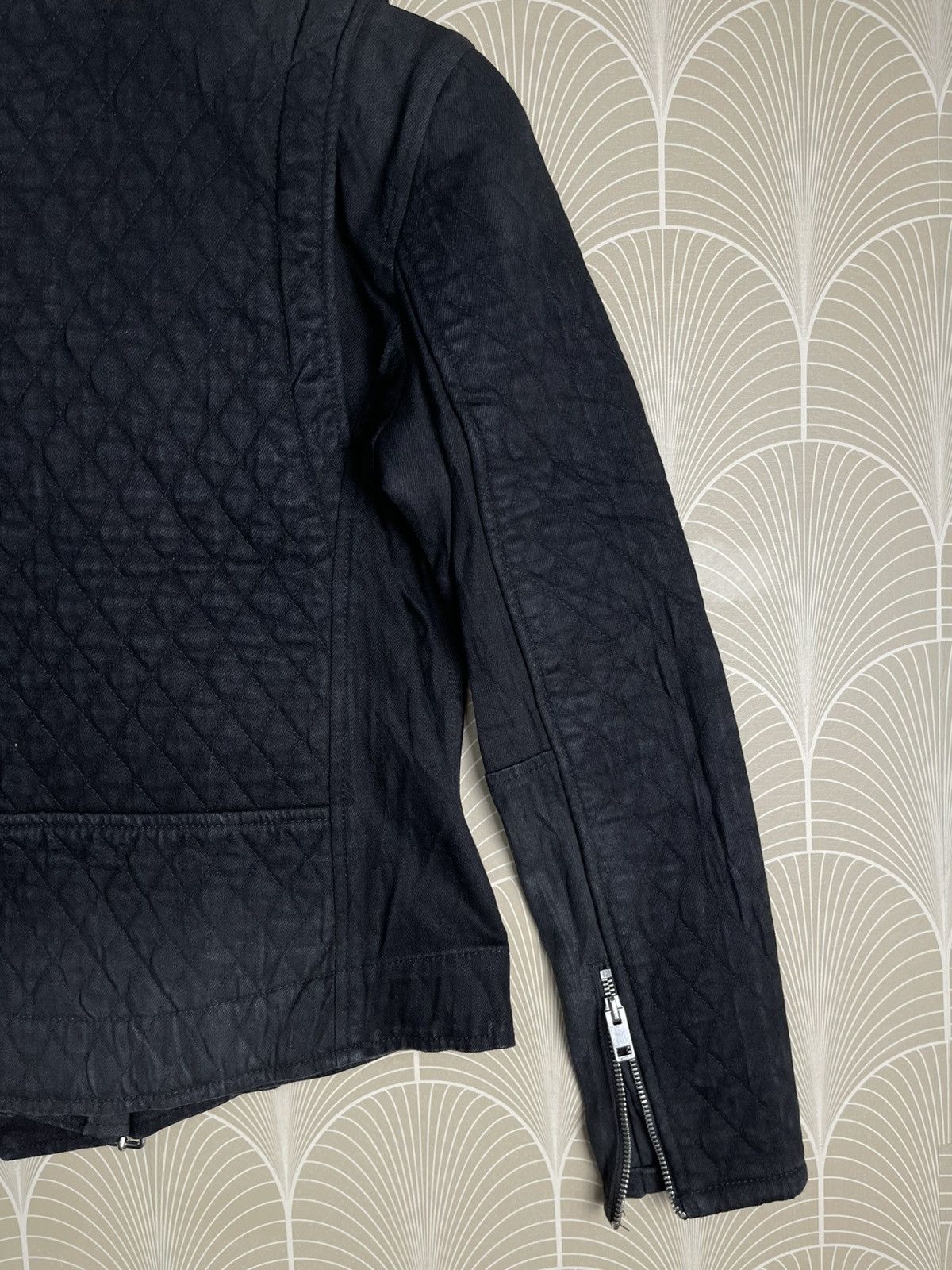 Diesel VINTAGE DIESEL QUILTED DOUBLE COLLAR BIKER JACKET Size US XS / EU 42 / 0 - 14 Thumbnail