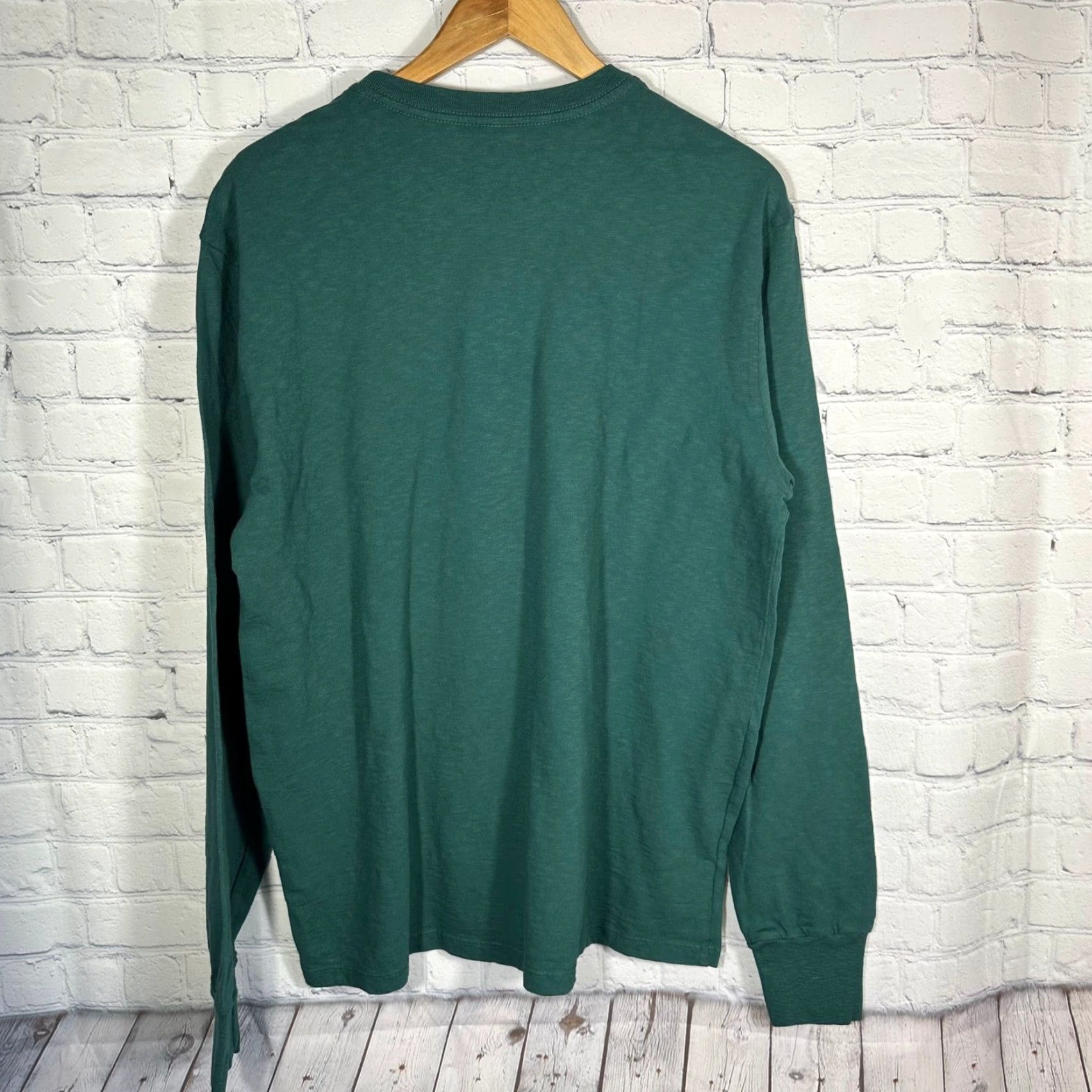 Vintage VINTAGE American Giant Shirt Mens L Green Cotton Crew Neck Long Sleeve? Size US L / EU 52-54 / 3 - 5 Thumbnail