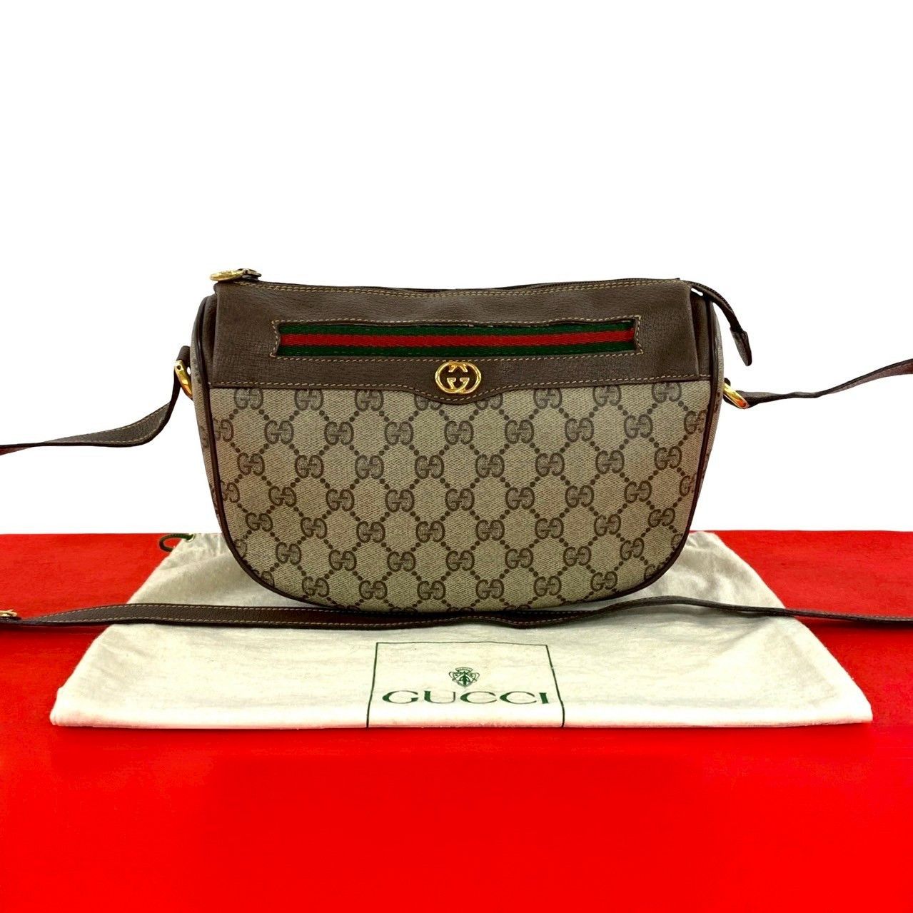 Gucci Gucci Gucci Leather PVC Shoulder Bag Leather Shoulder Bag DUTY FREE for USA Size ONE SIZE - 1 Thumbnail