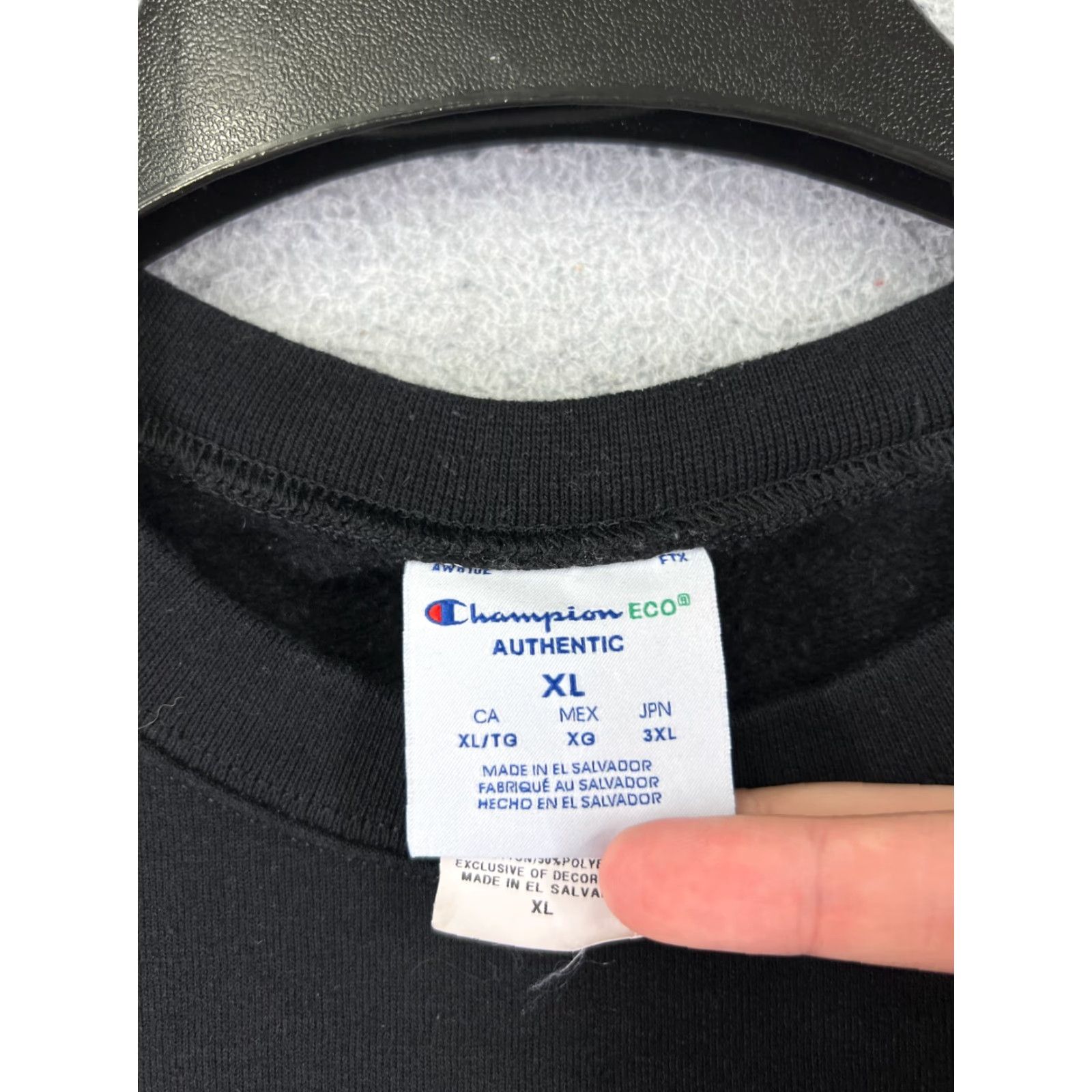 Champion Champion Sweatshirt Adult XL Black Pullover Employee Issue Long Sleeve Casual Mens Size US XL / EU 56 / 4 - 7 Thumbnail