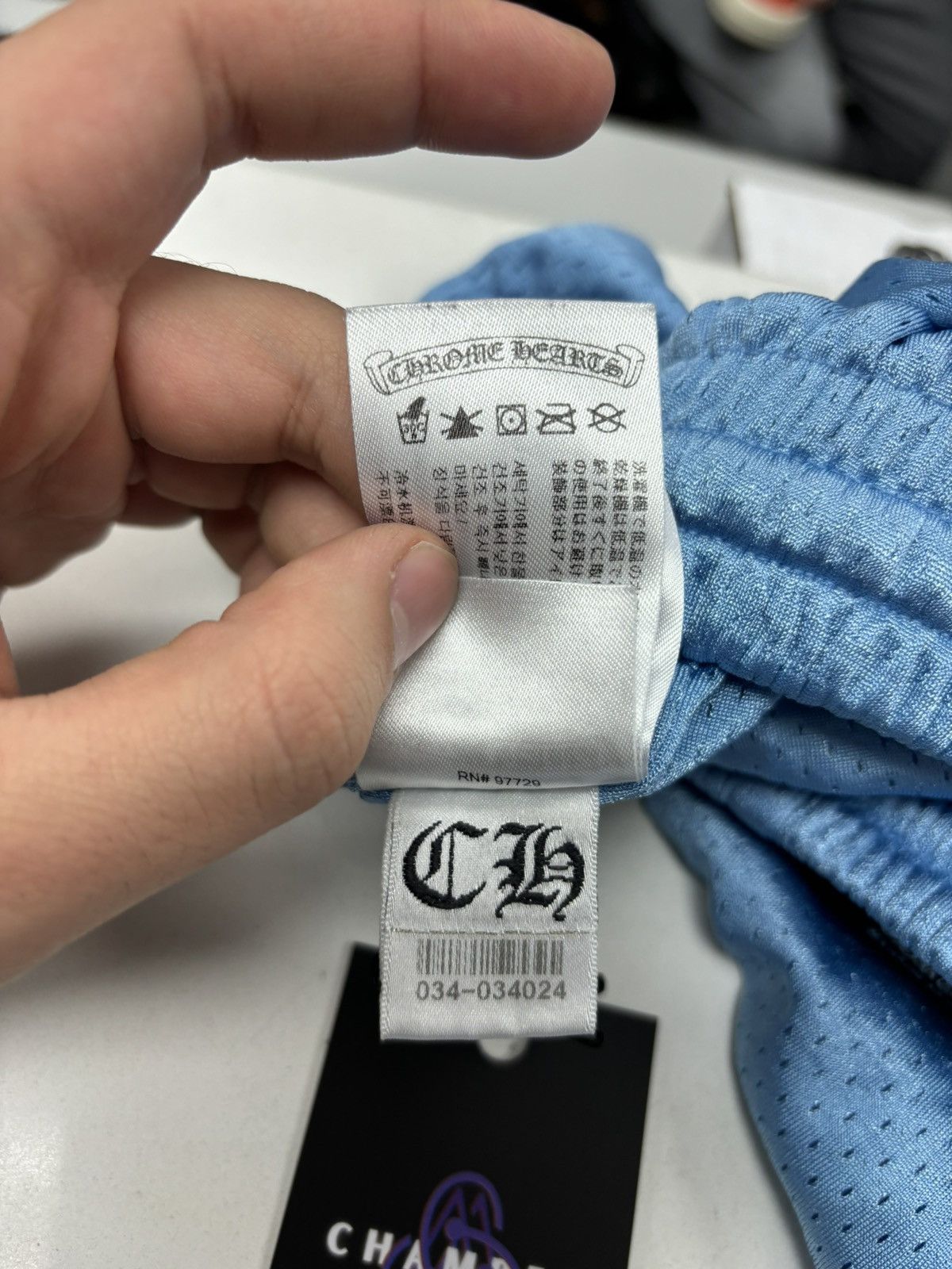 Chrome Hearts Chrome hearts baby blue mesh shorts large Size US 34 / EU 50 - 6 Thumbnail