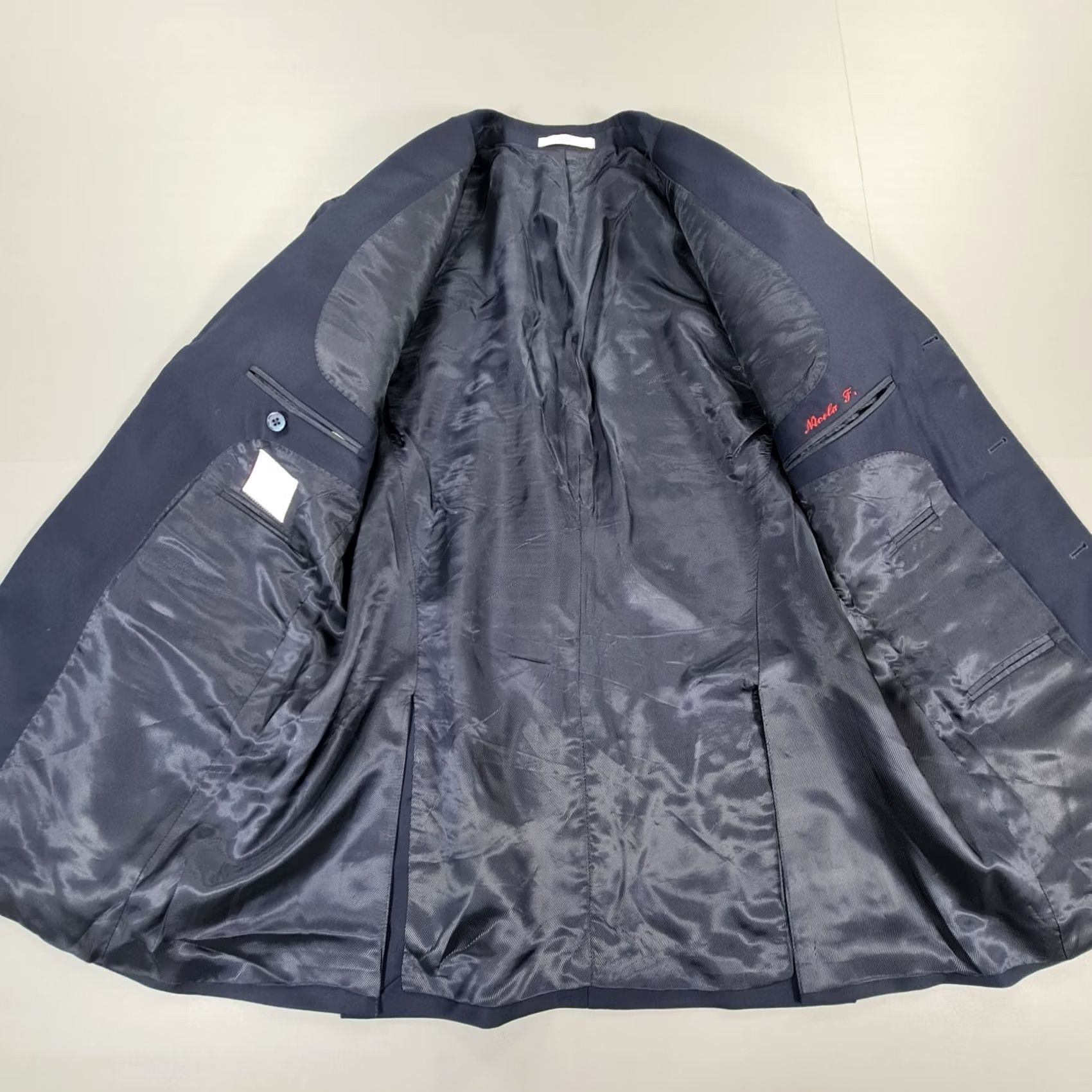 Vintage Sartoria Rossi Mens Suit Jacket 40 R Navy Blue Wool Blazer Mens Size 40R - 5 Thumbnail