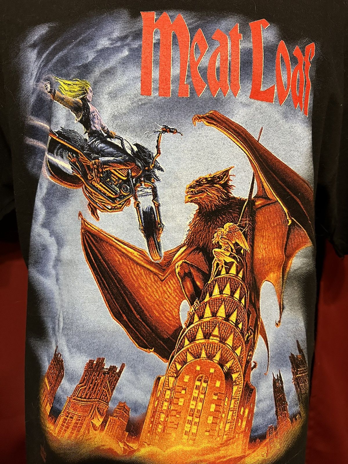 Band Tees × Vintage Vintage Meatloaf Tshirt 90’s Band Tee Concert Tour Grail Size US XL / EU 56 / 4 - 2 Thumbnail