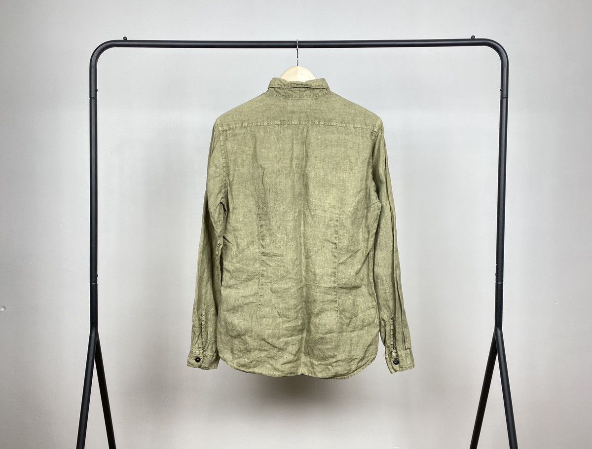 Stone Island Stone Island Linen Button Up Shirt Embroidered Logo Size US M / EU 48-50 / 2 - 2 Thumbnail