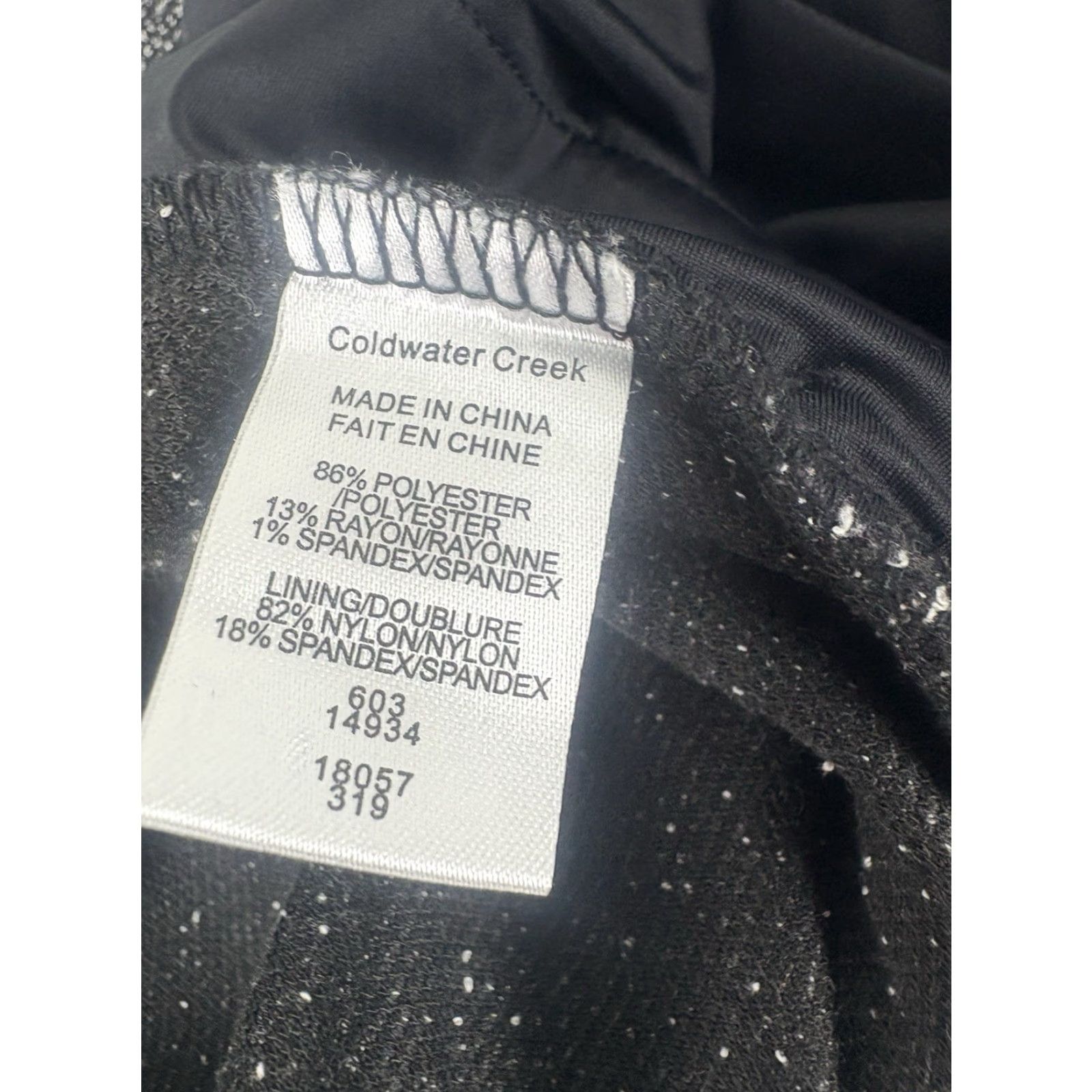 Coldwater Creek Coldwater Creek Blk/Wht Textured Pull On Pants W-Pockets Womens Size XL Size 40" / US 18 - 7 Thumbnail