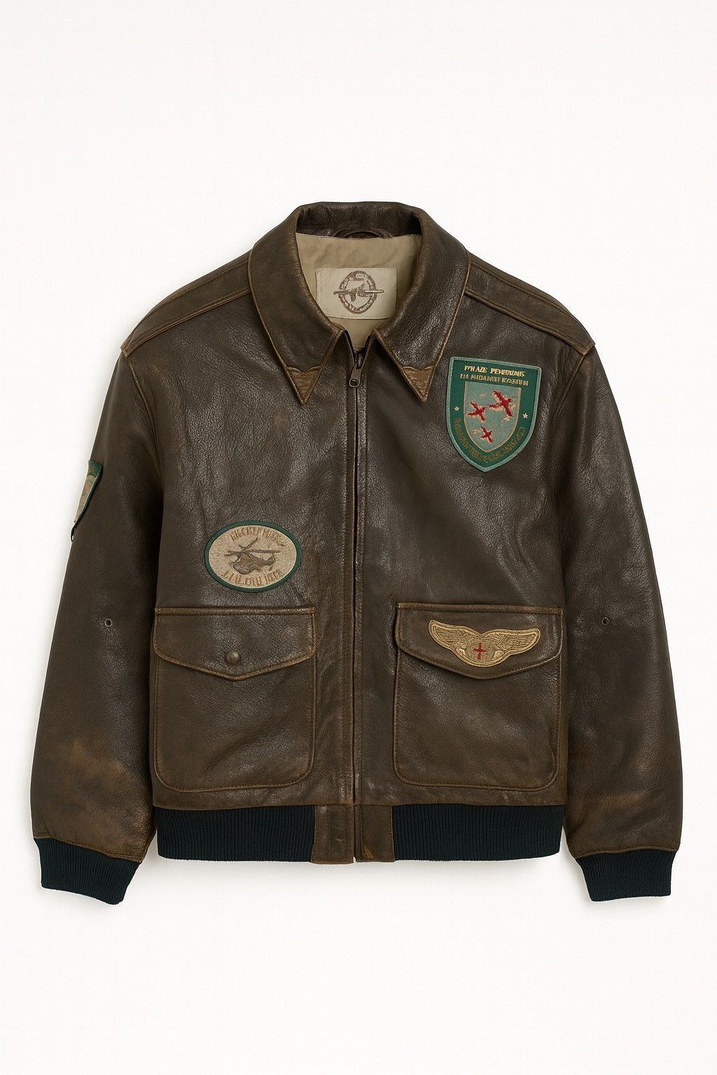 Vintage Vintage G-III Leather Flight Jacket Patches – Made in Korea Size US S / EU 44-46 / 1 - 1 Thumbnail