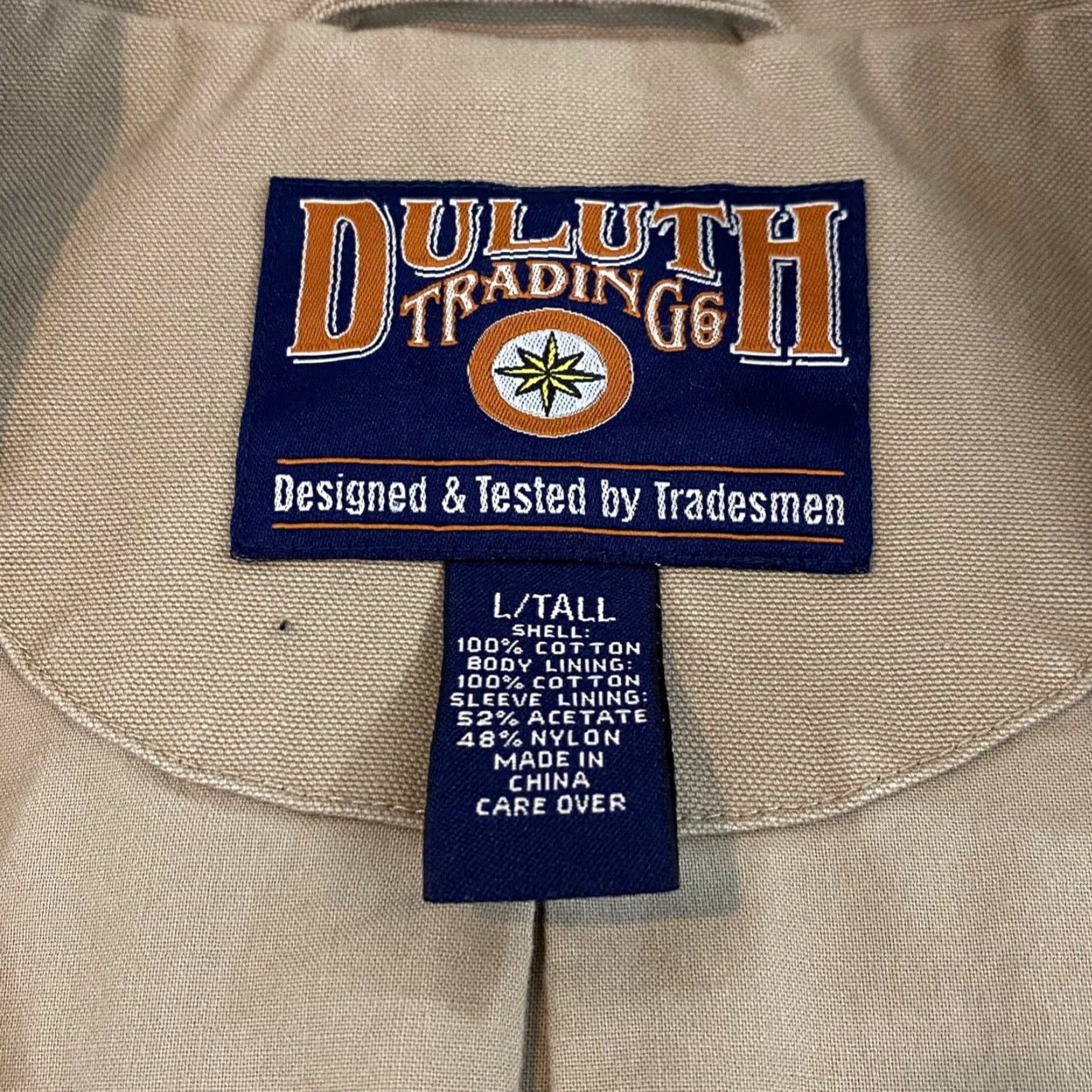 CO DULUTH TRADING CO Blazer Mens Large Tall Brown Cotton Sport Coat Two-Button Size 42R - 2 Thumbnail