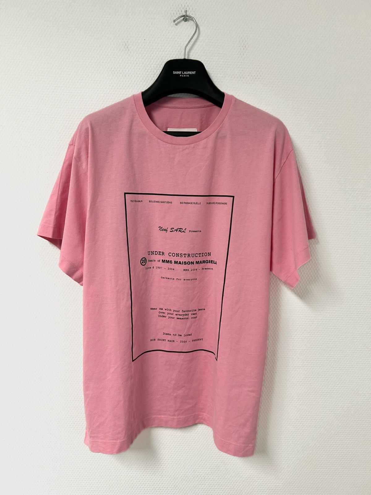 Maison Margiela 2018 Under Construction Tshirt Pink Size US S / EU 44-46 / 1 - 1 Thumbnail