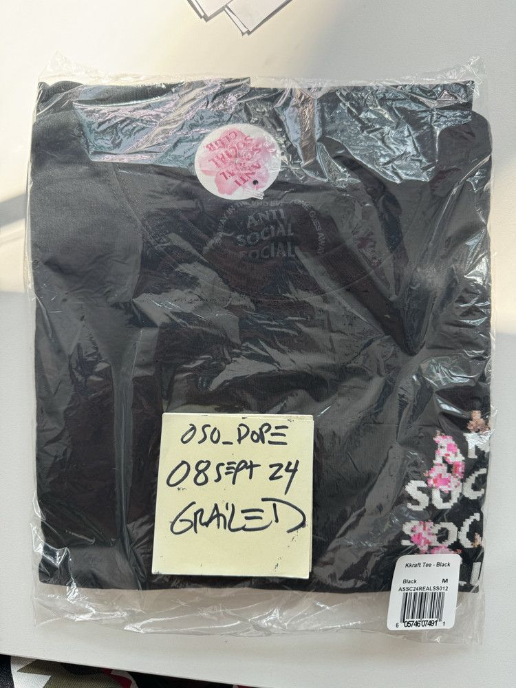 Anti Social Social Club assc kkraft tee (blk) M Size US M / EU 48-50 / 2 - 3 Thumbnail