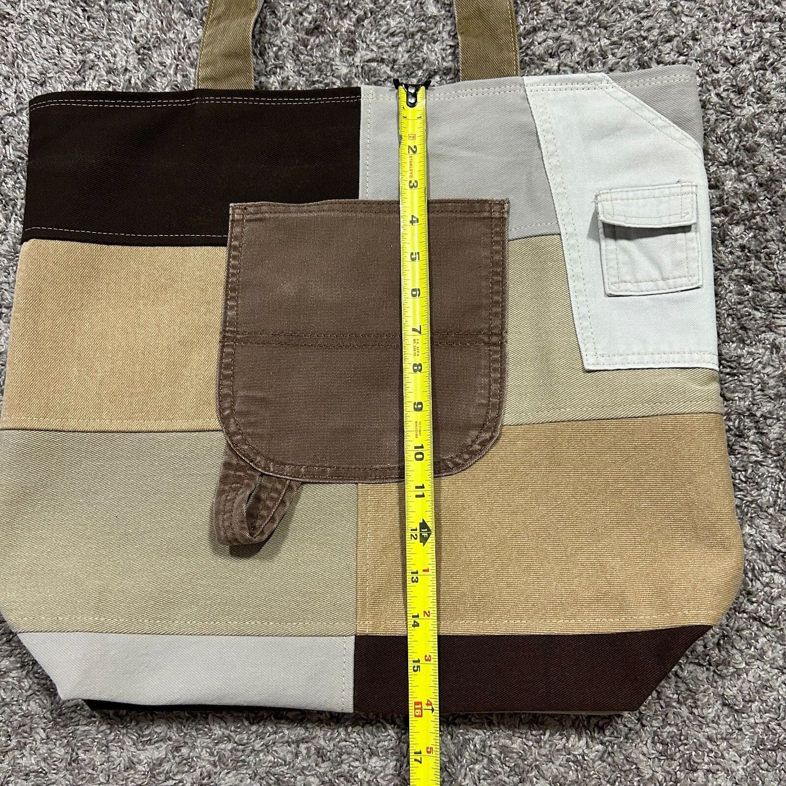 Dickies × Handmade Handmade Bag Patchwork Denim Tote Bag Shoulder Bag Canvas Size ONE SIZE - 8 Thumbnail