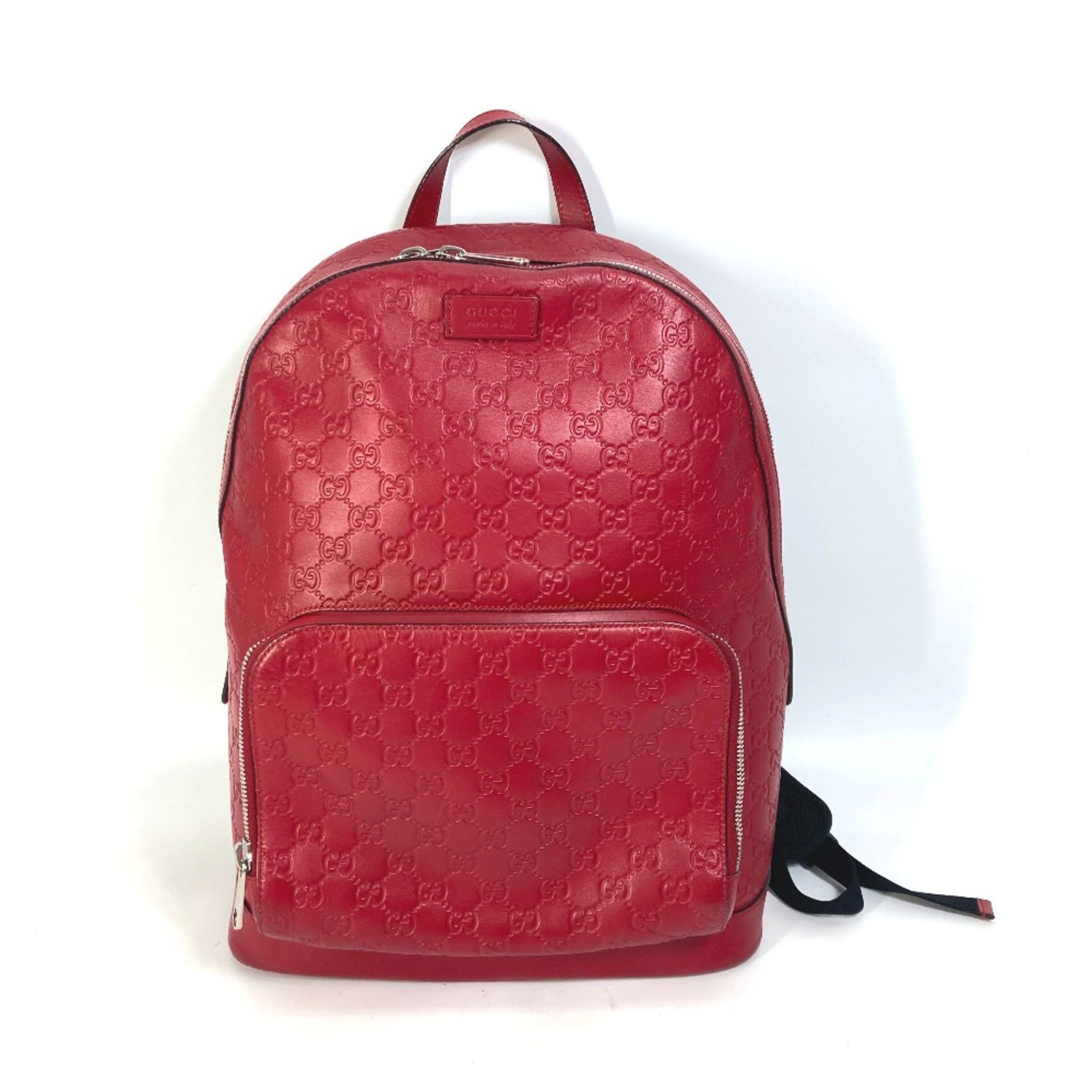 Gucci Gucci 406370 Guccissima backpack bag Backpack Red Size ONE SIZE - 1 Thumbnail