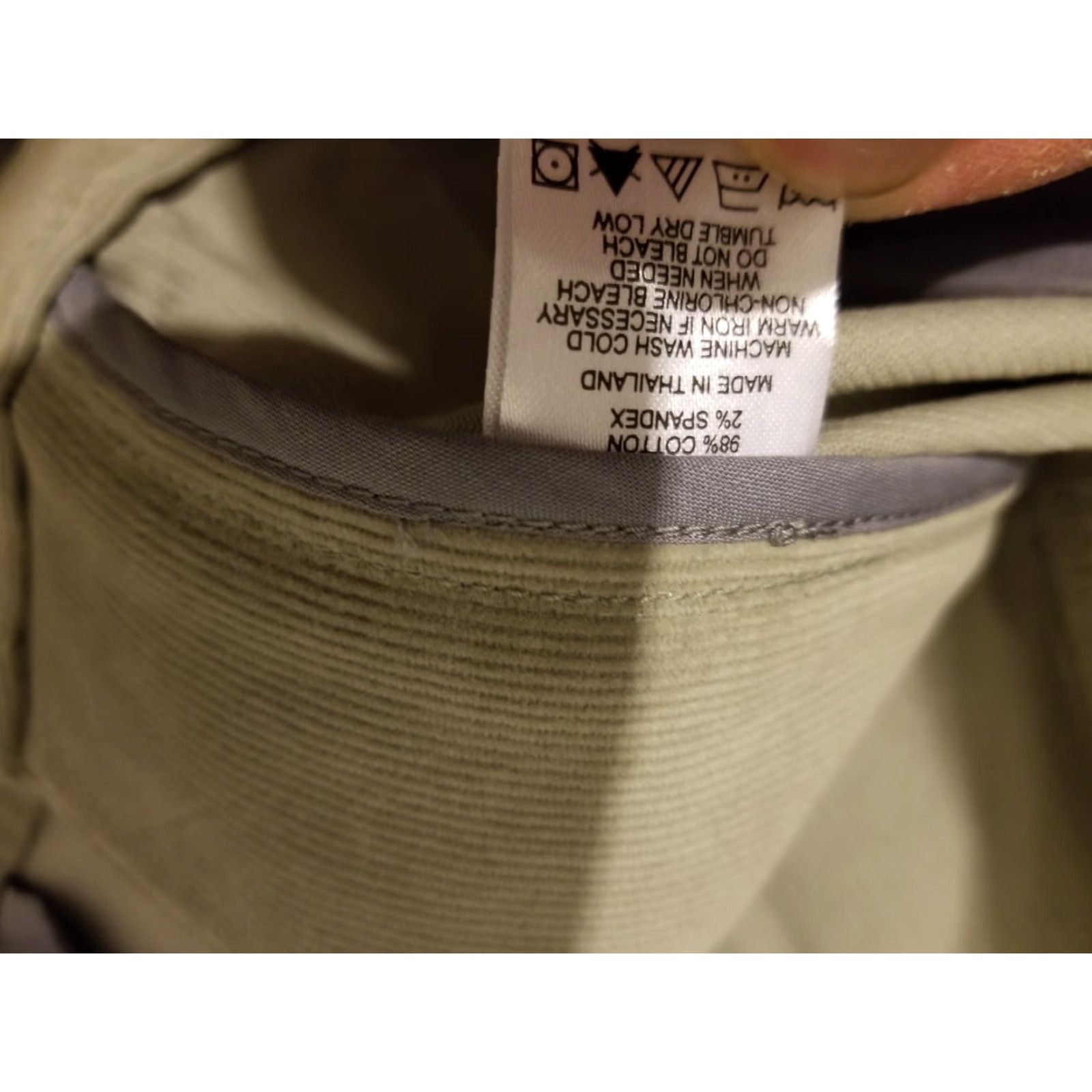 Vintage Mens Bobby Jones Rule 18 Corduroy Jeans Pants 34x32 Khaki Beige Stretch Cotton Chino Golf 90s Boys Mens Size US 34 / EU 50 - 6 Thumbnail