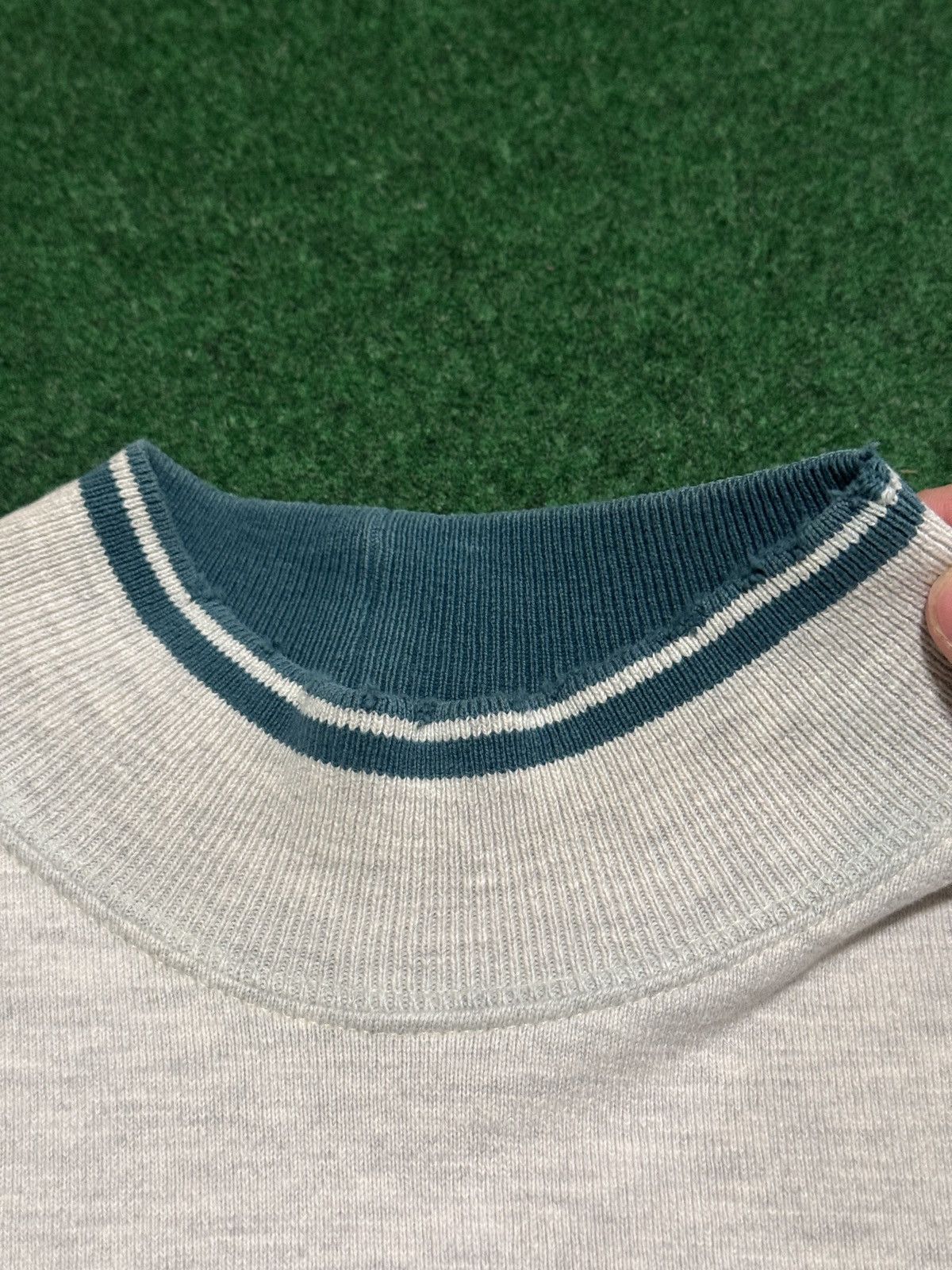 L.L. Bean LL Bean Shirt Large Cotton Mock Neck Rugby Preppy 80s 90s Size US L / EU 52-54 / 3 - 3 Thumbnail